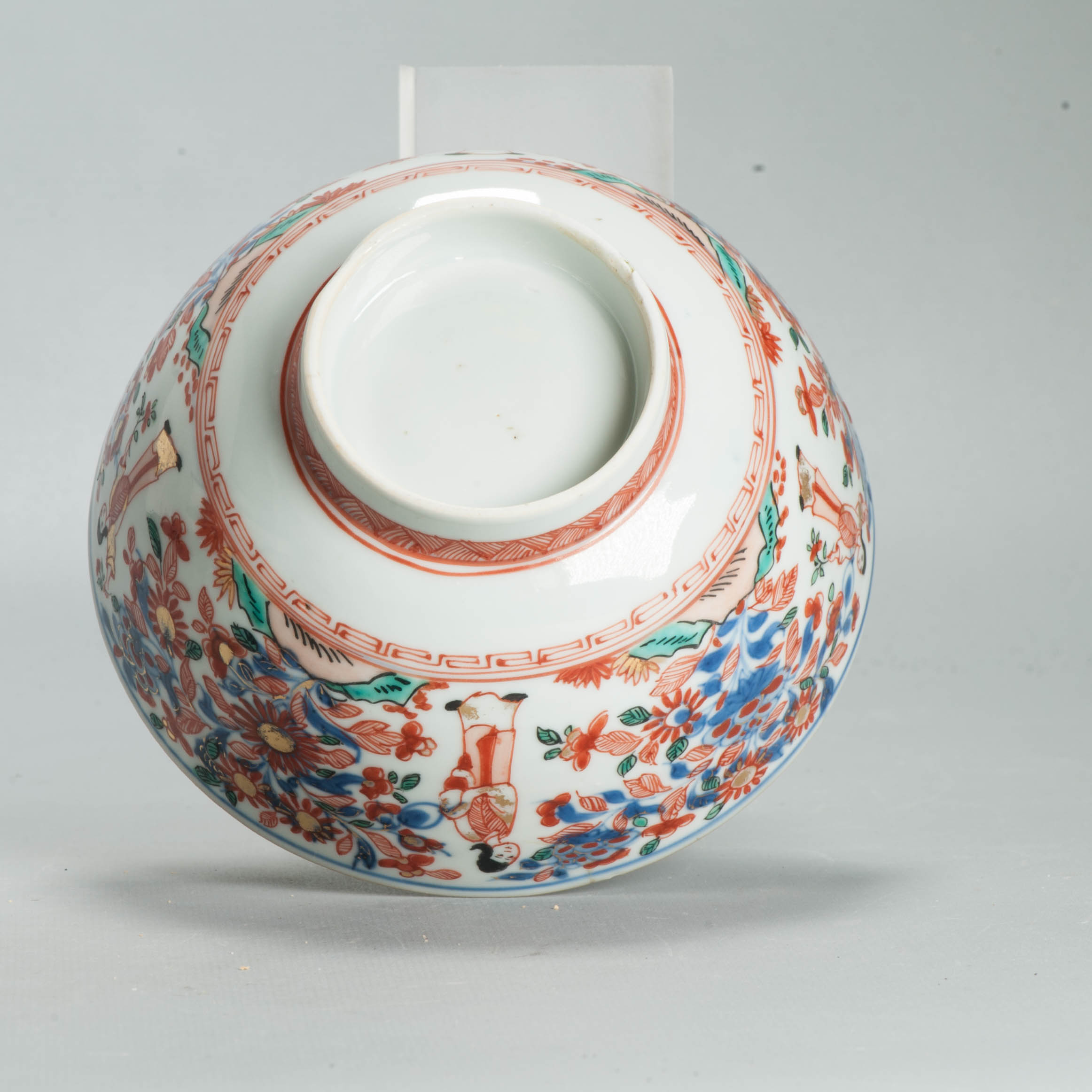 Antique 1720-30 Qing Chinese Porcelain Bowl European Amsterdam Bont Decoration
