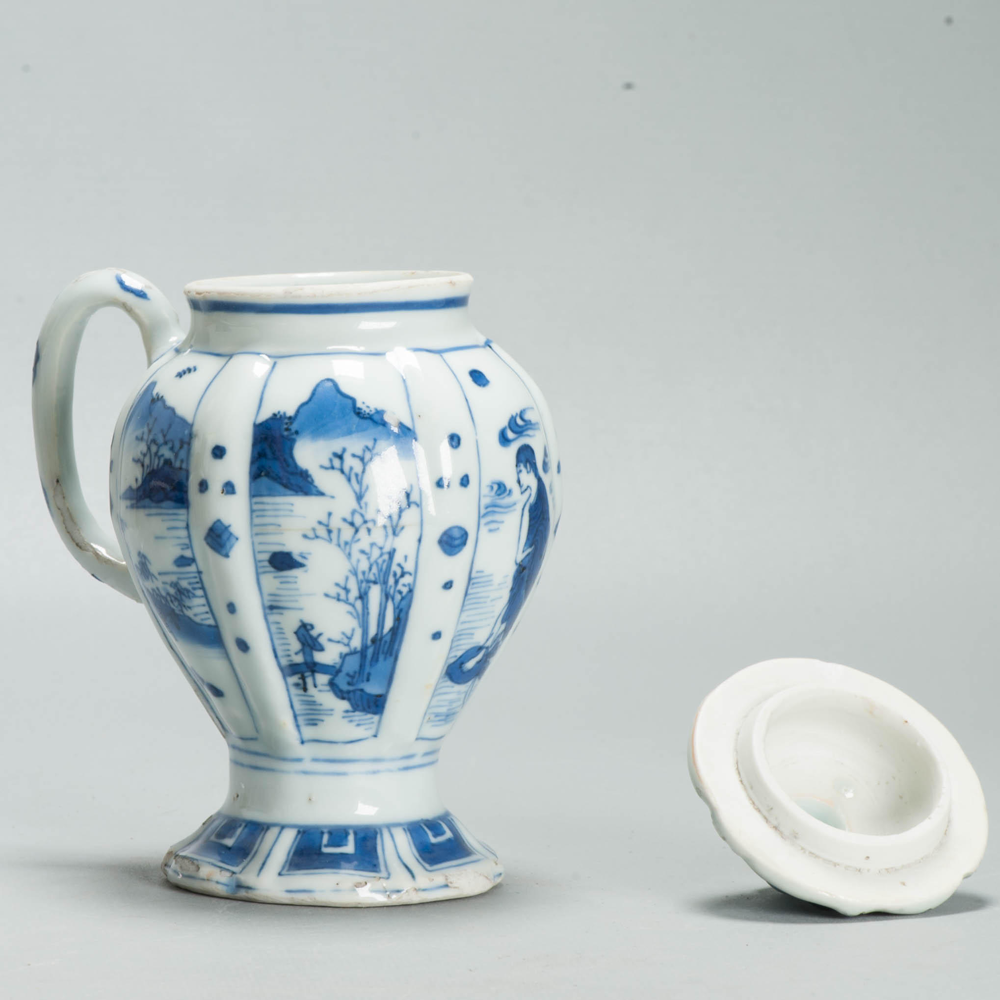 Museum Piece Ming Chongzhen Shunzi 17th C Chinese Porcelain Mustard Jar - Image 12