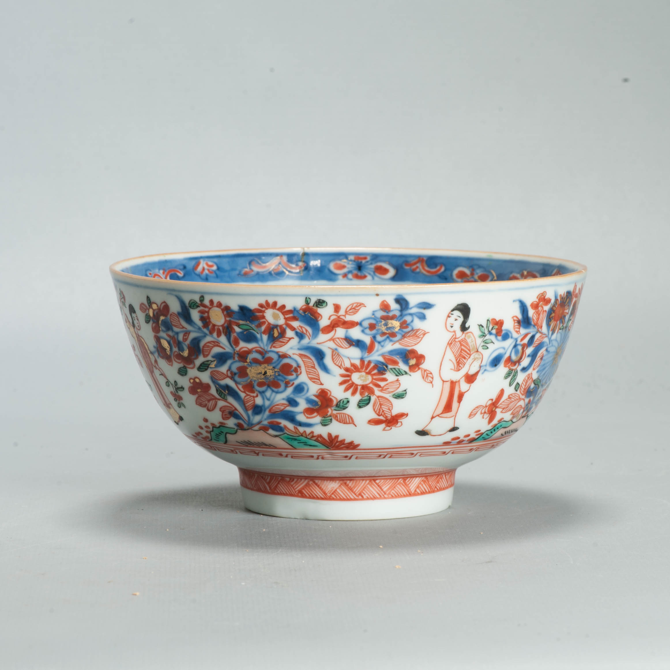 Antique 1720-30 Qing Chinese Porcelain Bowl European Amsterdam Bont Decoration - 图片 14