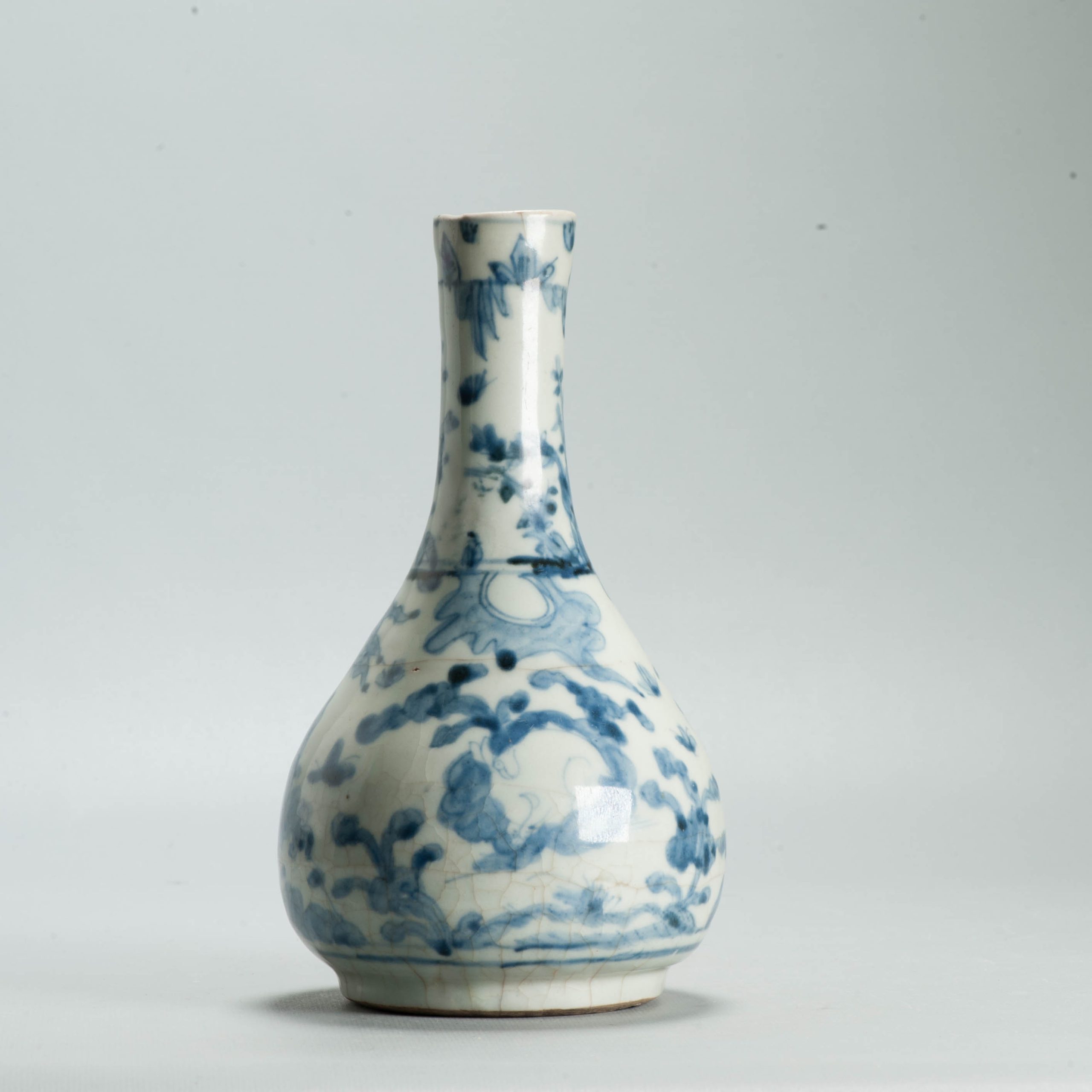 Antique Ming Wanli Chinese Swatow Zhangzhou Porcelain Vase Rabbit Carp - Image 6