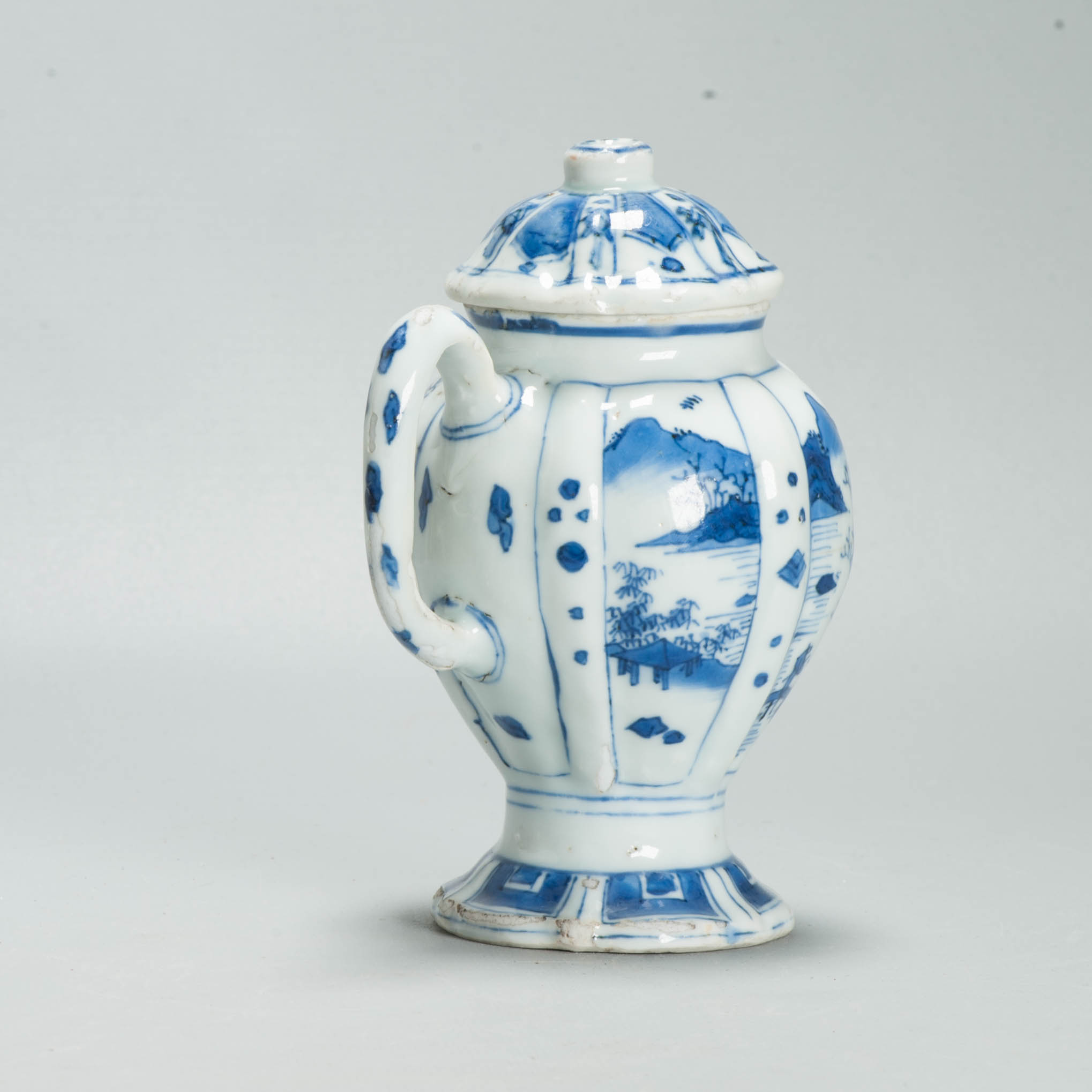 Museum Piece Ming Chongzhen Shunzi 17th C Chinese Porcelain Mustard Jar - Image 7