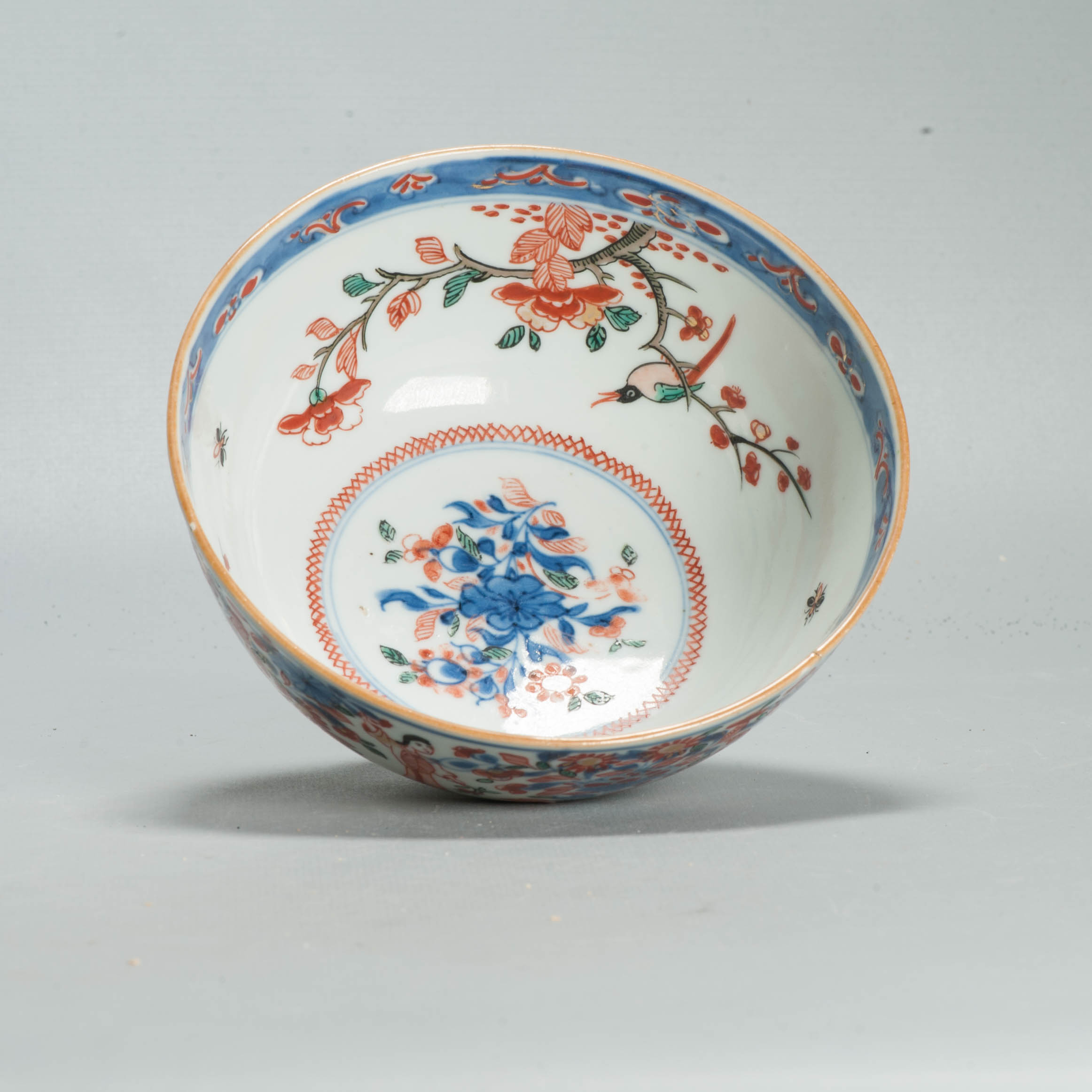 Antique 1720-30 Qing Chinese Porcelain Bowl European Amsterdam Bont Decoration - 图片 11