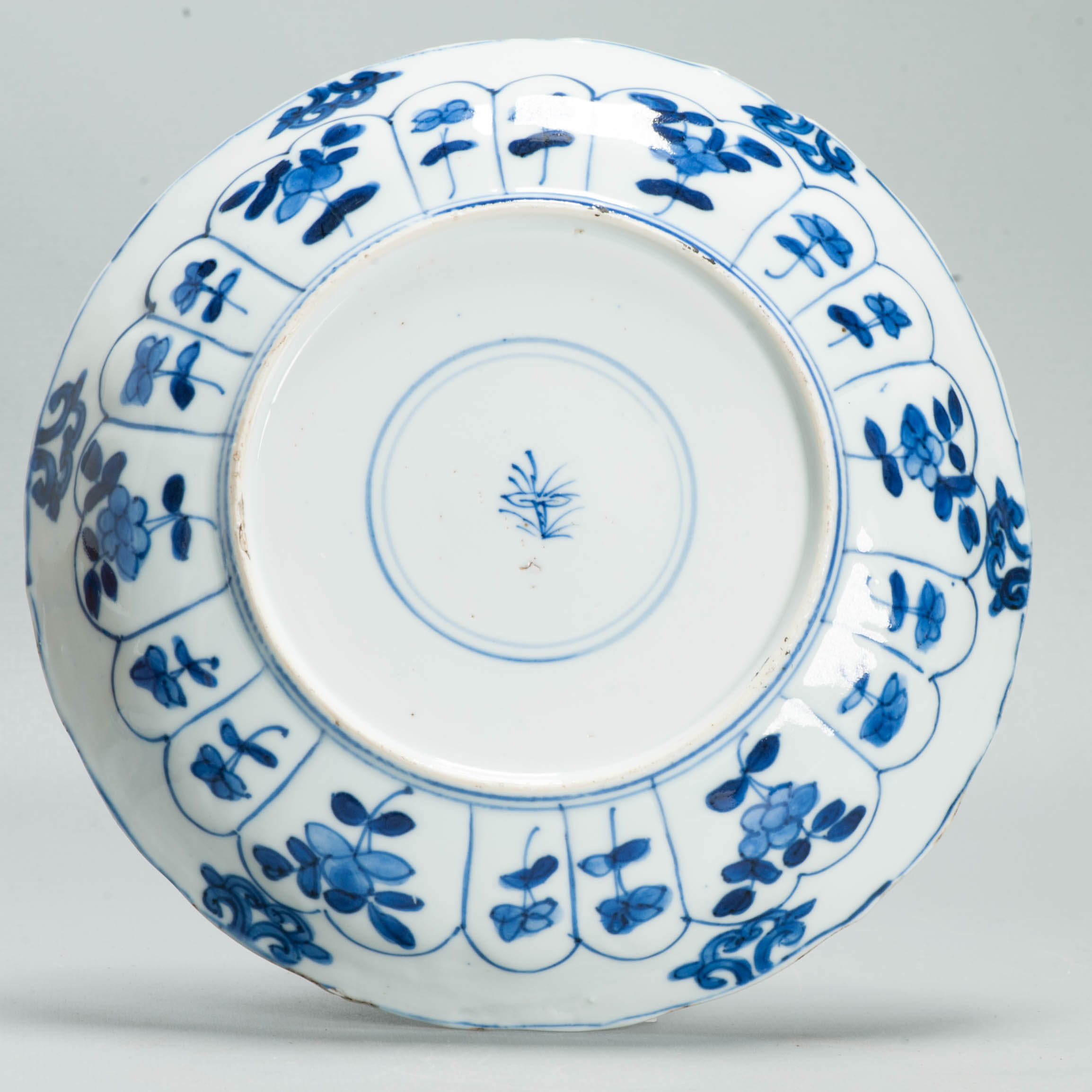 Antique Chinese 1700 Kangxi Blue & White Porcelain Dish Qing Dynasty - Image 7