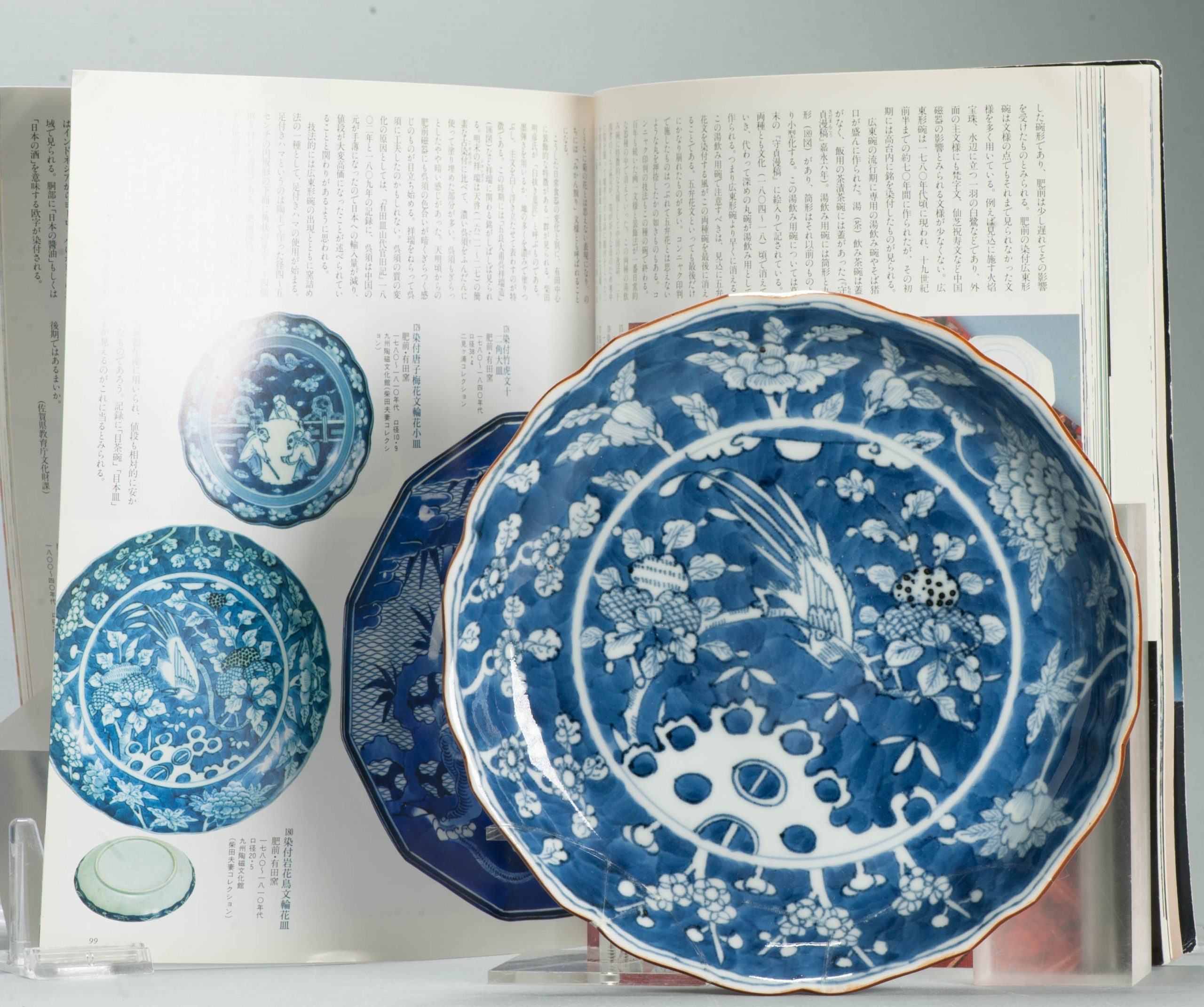 Antique 18C Japanese Porcelain Shonzui Plate Ming Chinese Style dish Japan