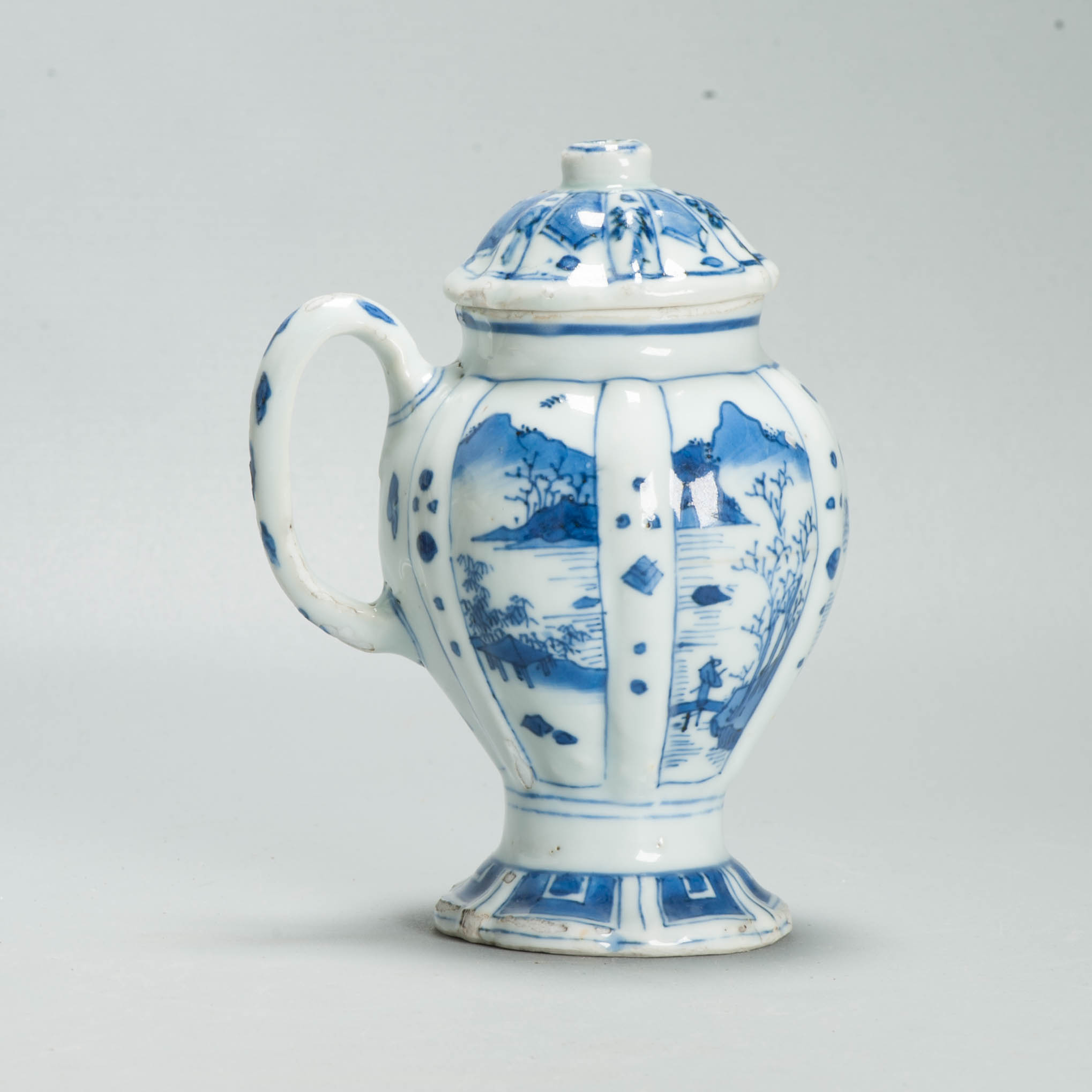 Museum Piece Ming Chongzhen Shunzi 17th C Chinese Porcelain Mustard Jar - Image 8