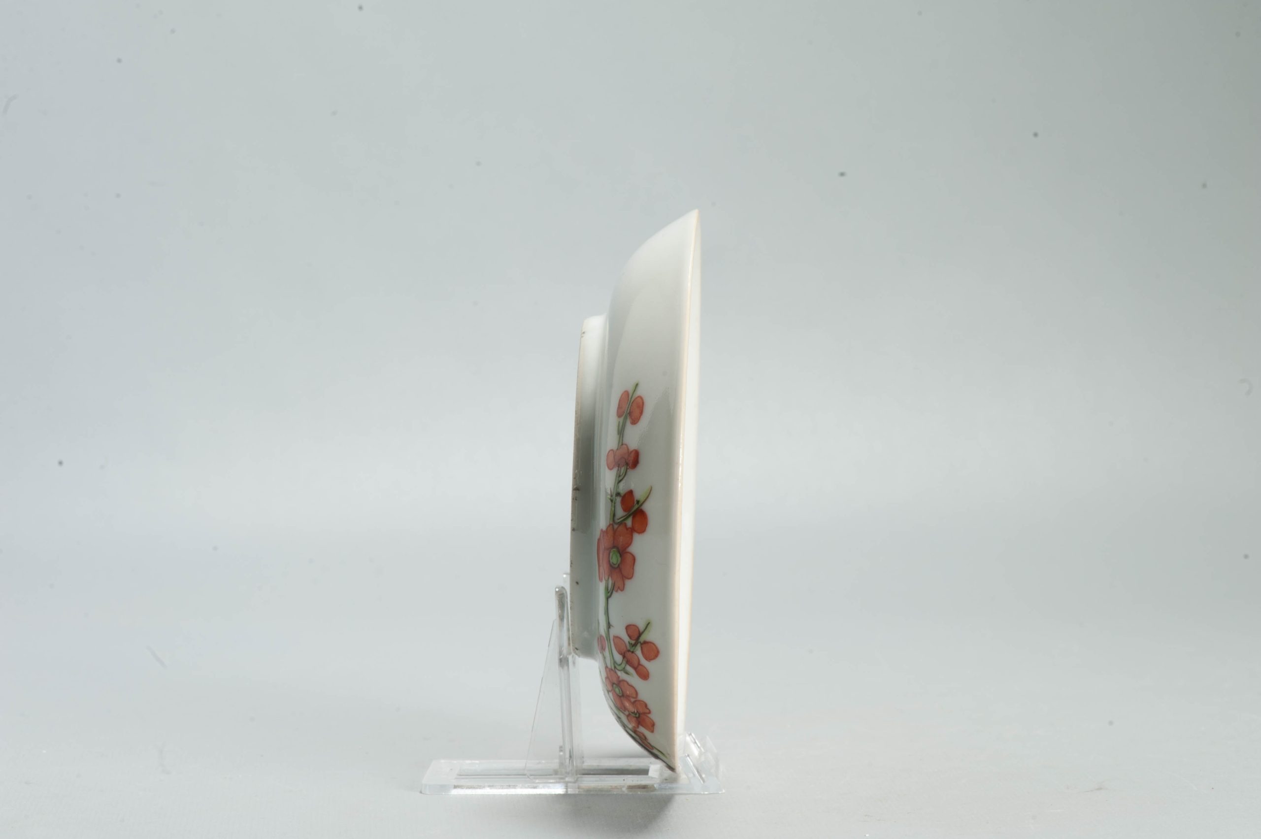 Perfect 13.5CM Antique Chinese Porcelain Qianlong Marked 19th C Prunus Dish - Image 5