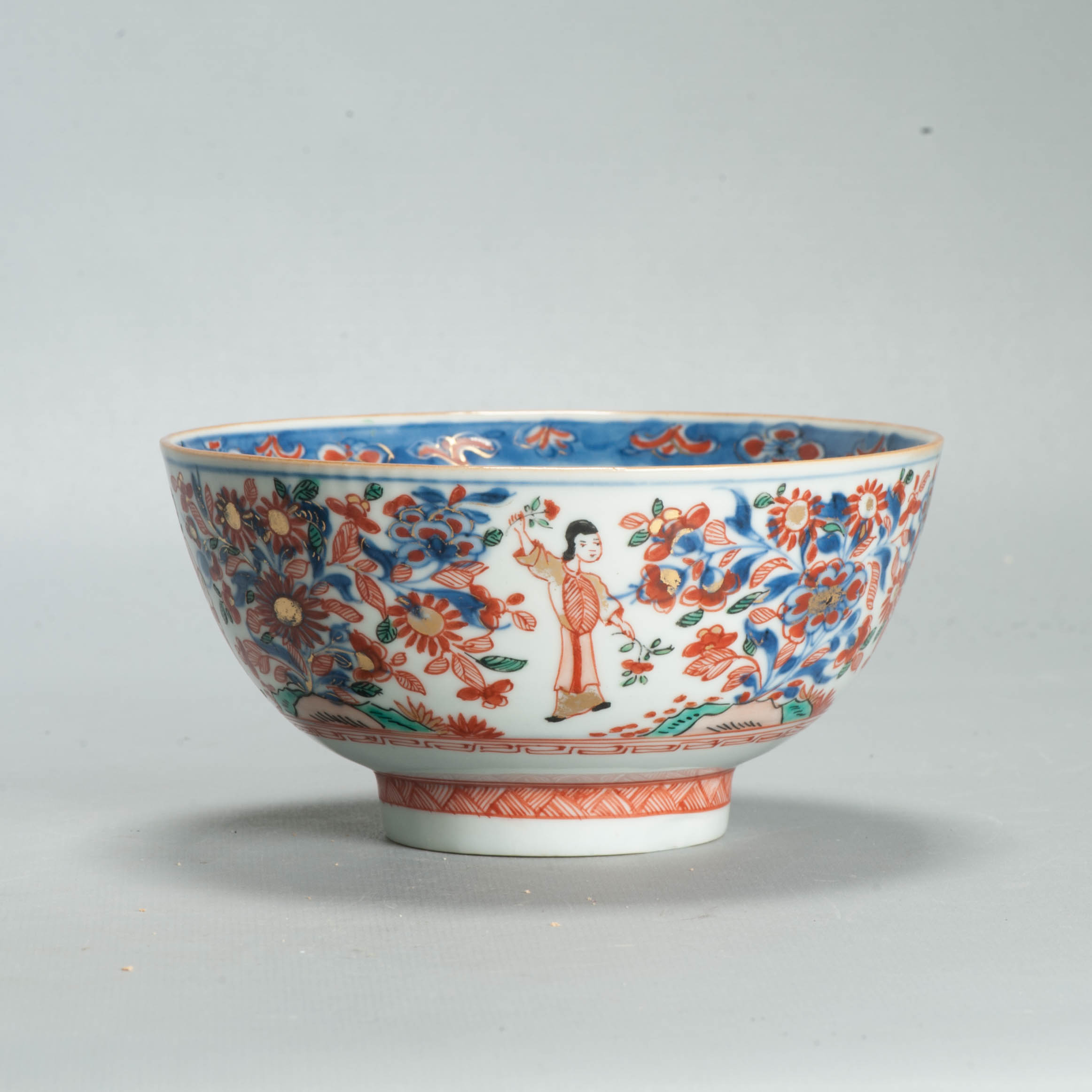 Antique 1720-30 Qing Chinese Porcelain Bowl European Amsterdam Bont Decoration - 图片 20