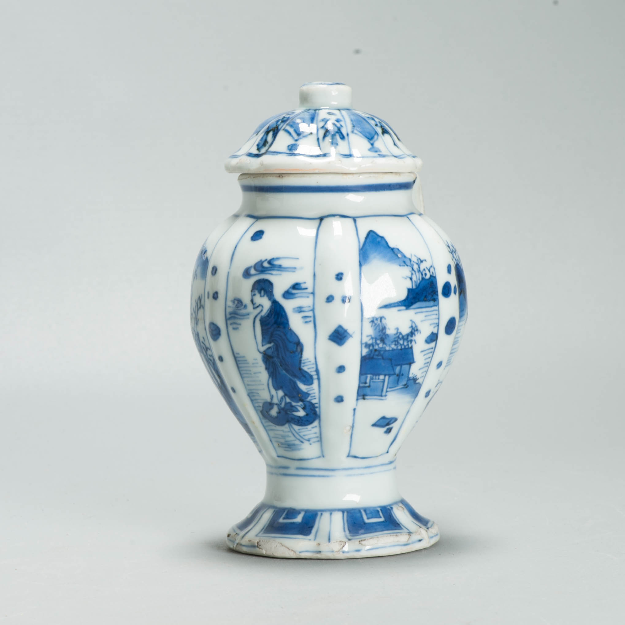 Museum Piece Ming Chongzhen Shunzi 17th C Chinese Porcelain Mustard Jar - Image 11