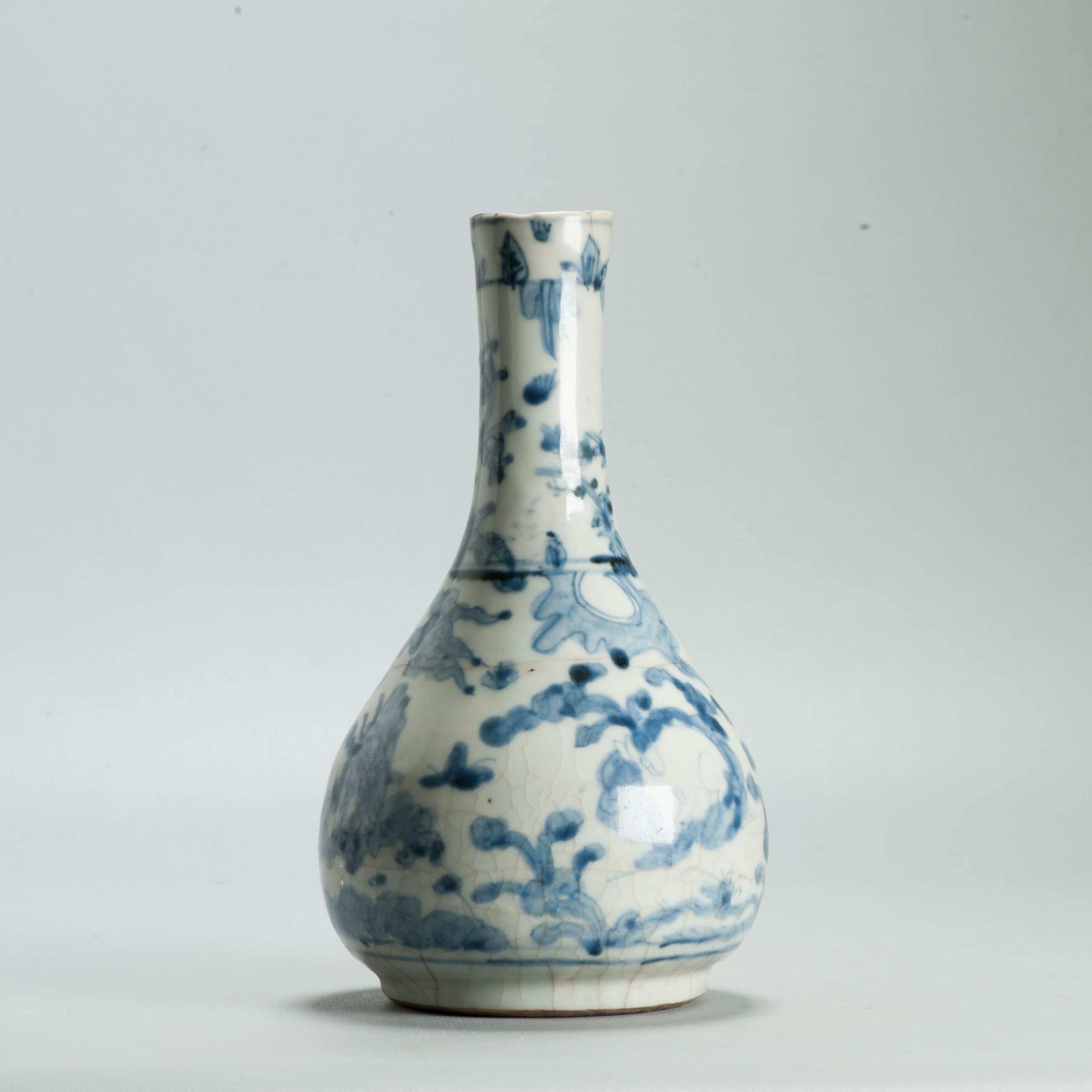 Antique Ming Wanli Chinese Swatow Zhangzhou Porcelain Vase Rabbit Carp - Image 7
