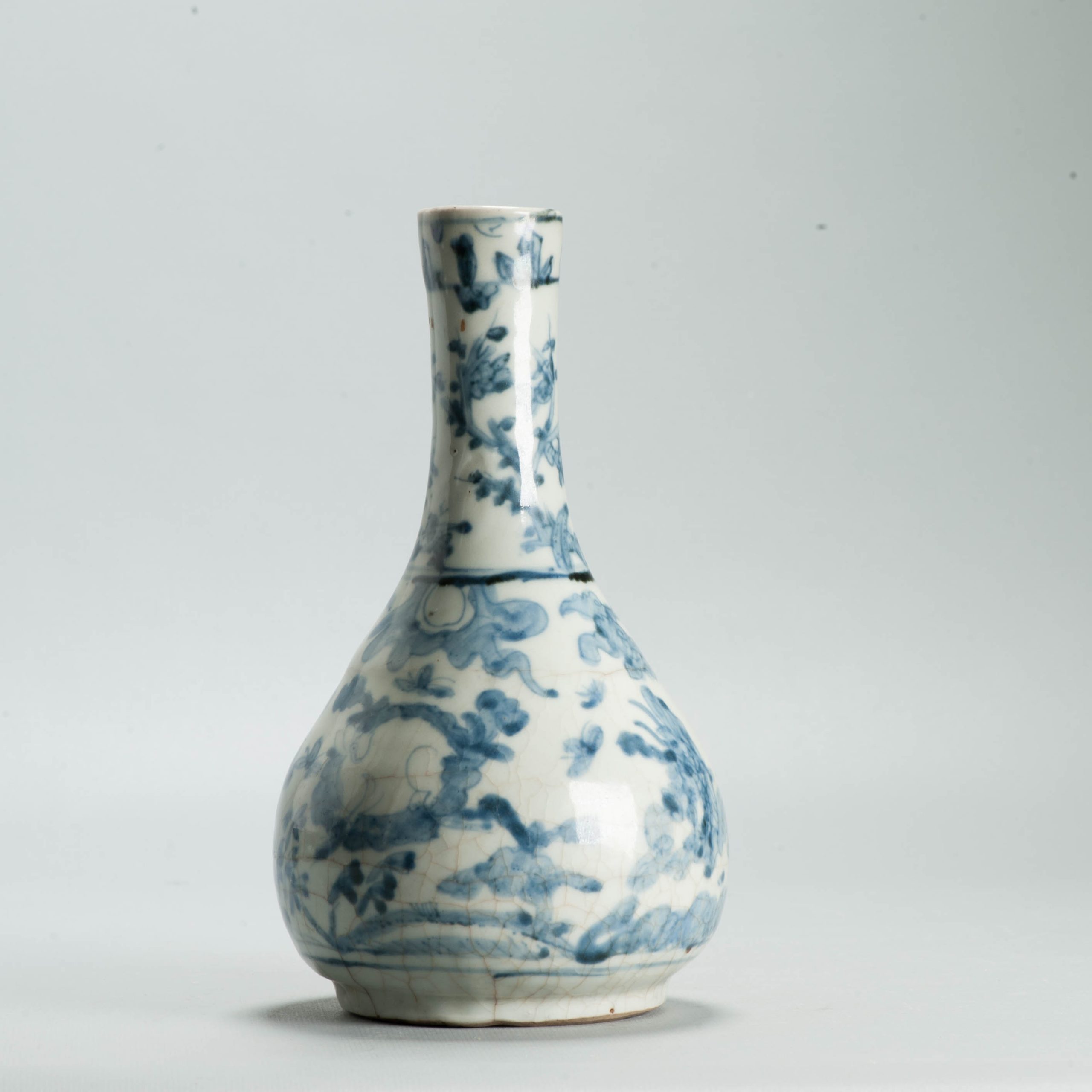 Antique Ming Wanli Chinese Swatow Zhangzhou Porcelain Vase Rabbit Carp - Image 11