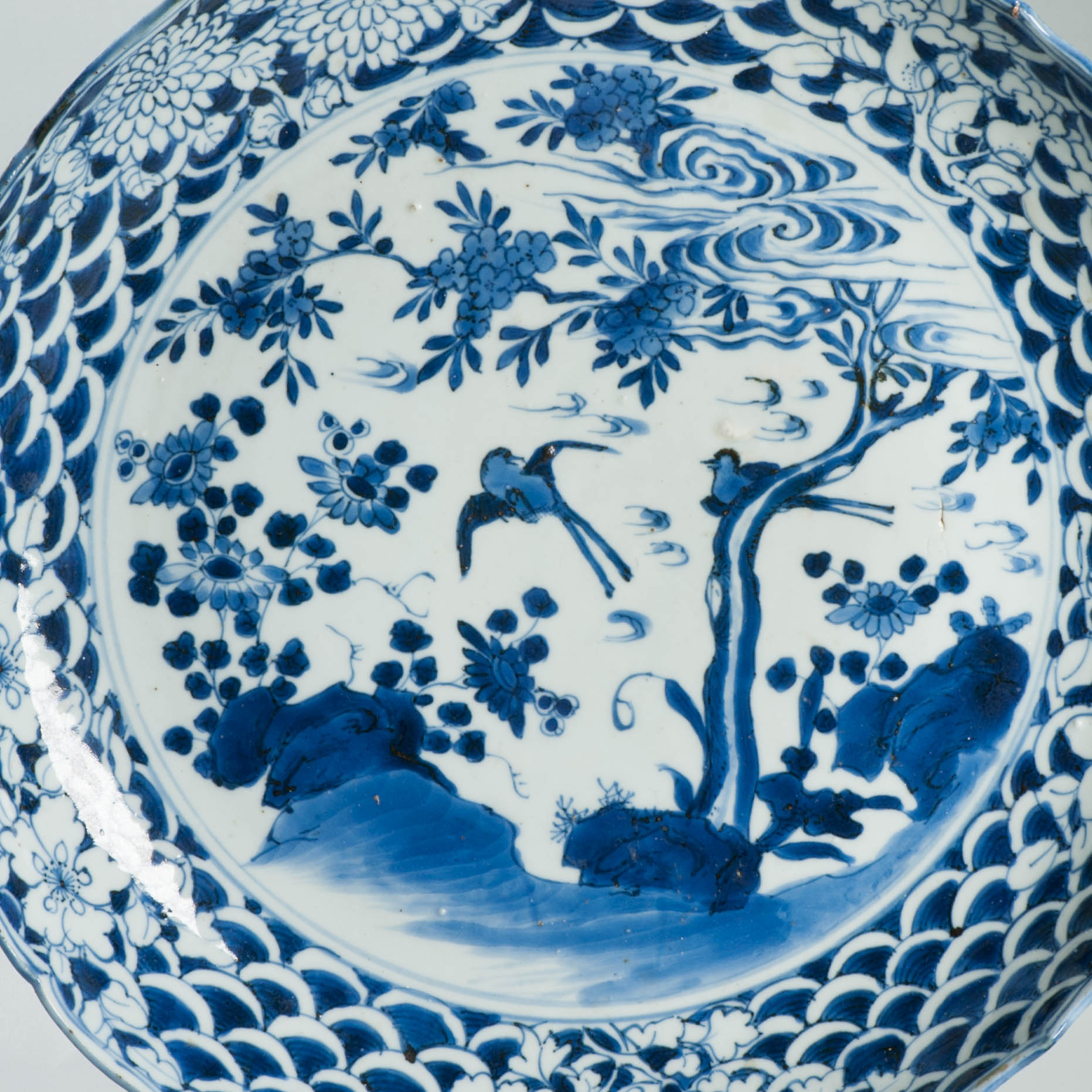 Large Antique Early 17th Century Ming Chinese Kosometsuke Dish Birds 35cm - Image 13