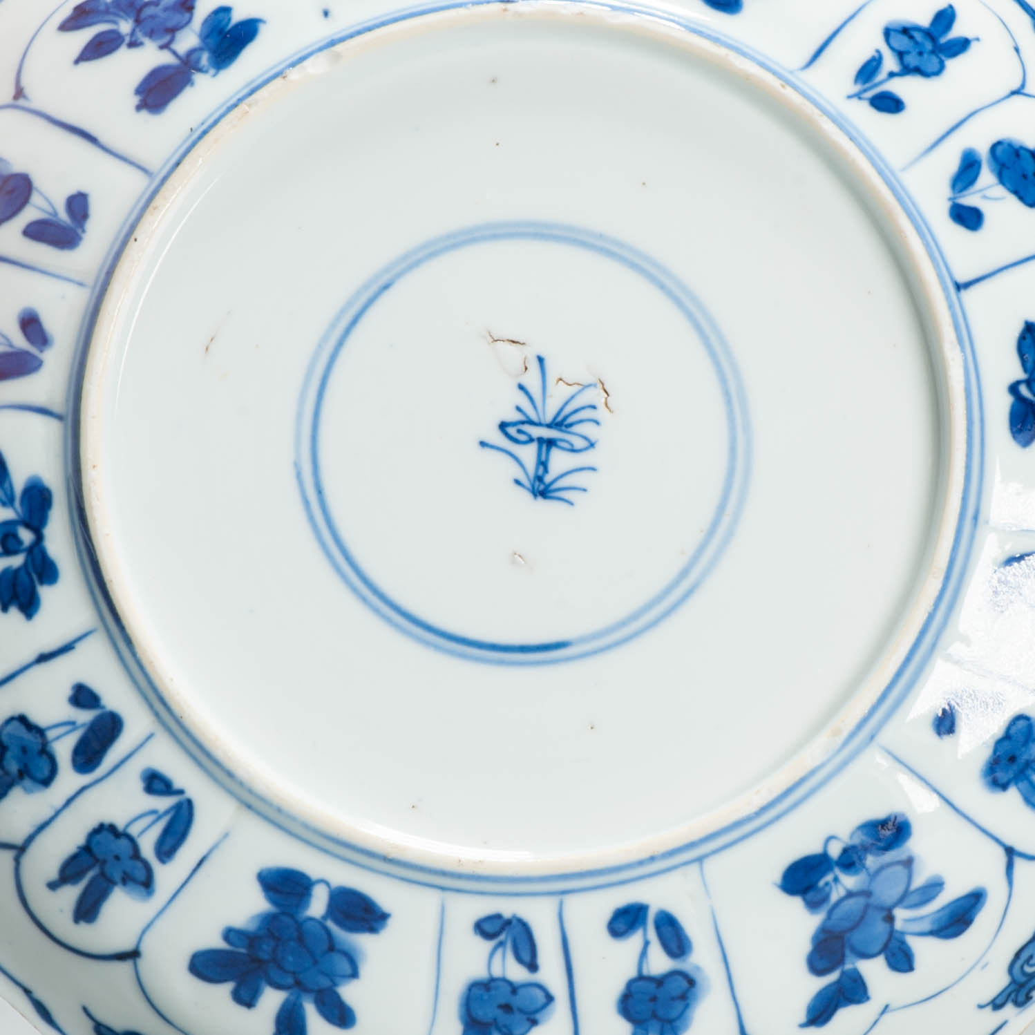 Antique Chinese 1700 Kangxi Blue & White Porcelain Dish Qing Dynasty - Image 8