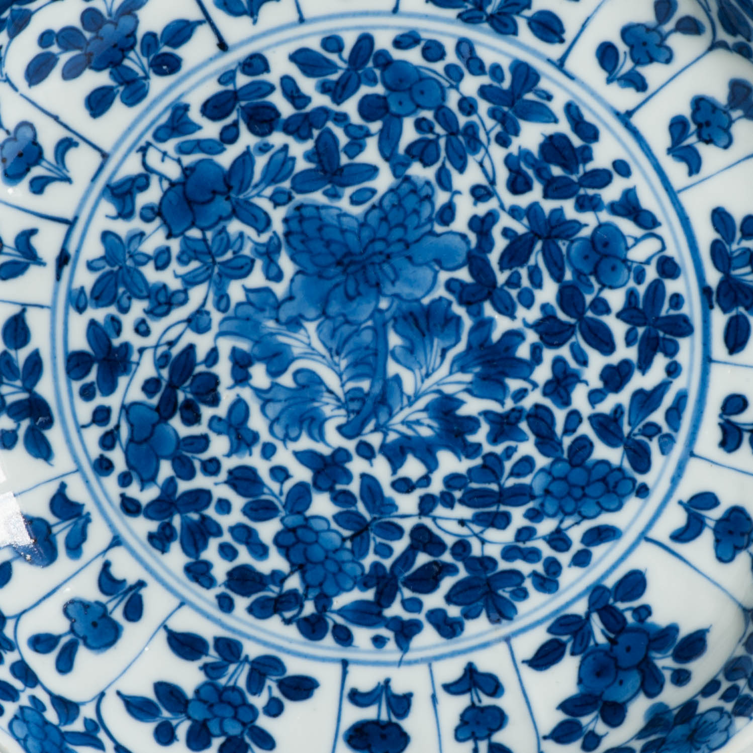 Antique Chinese 1700 Kangxi Blue & White Porcelain Dish Qing Dynasty - Image 3