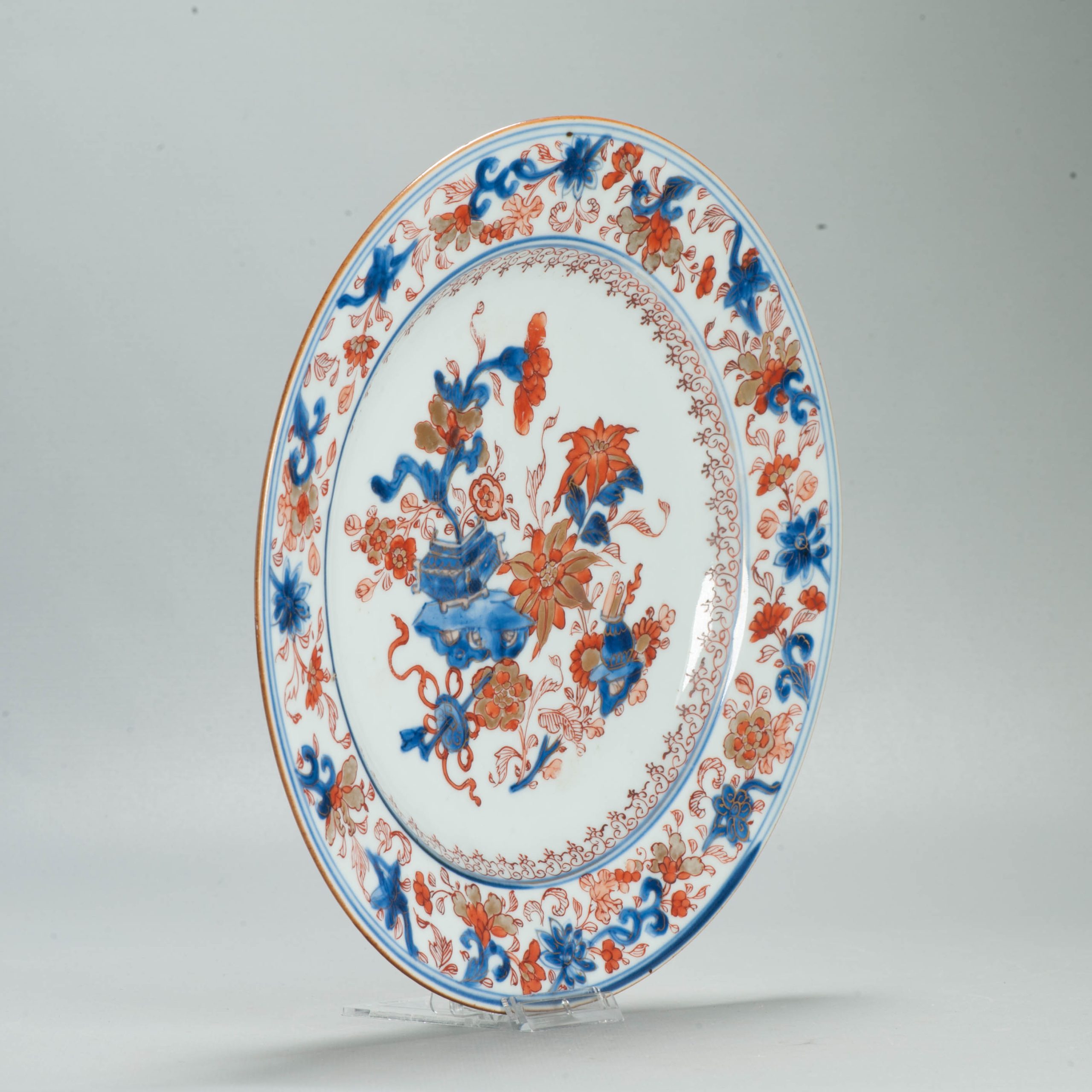 Antique Kangxi Imari Chinese Plate 18th Plate Chinese Porcelain Qing Dynasty - Image 4
