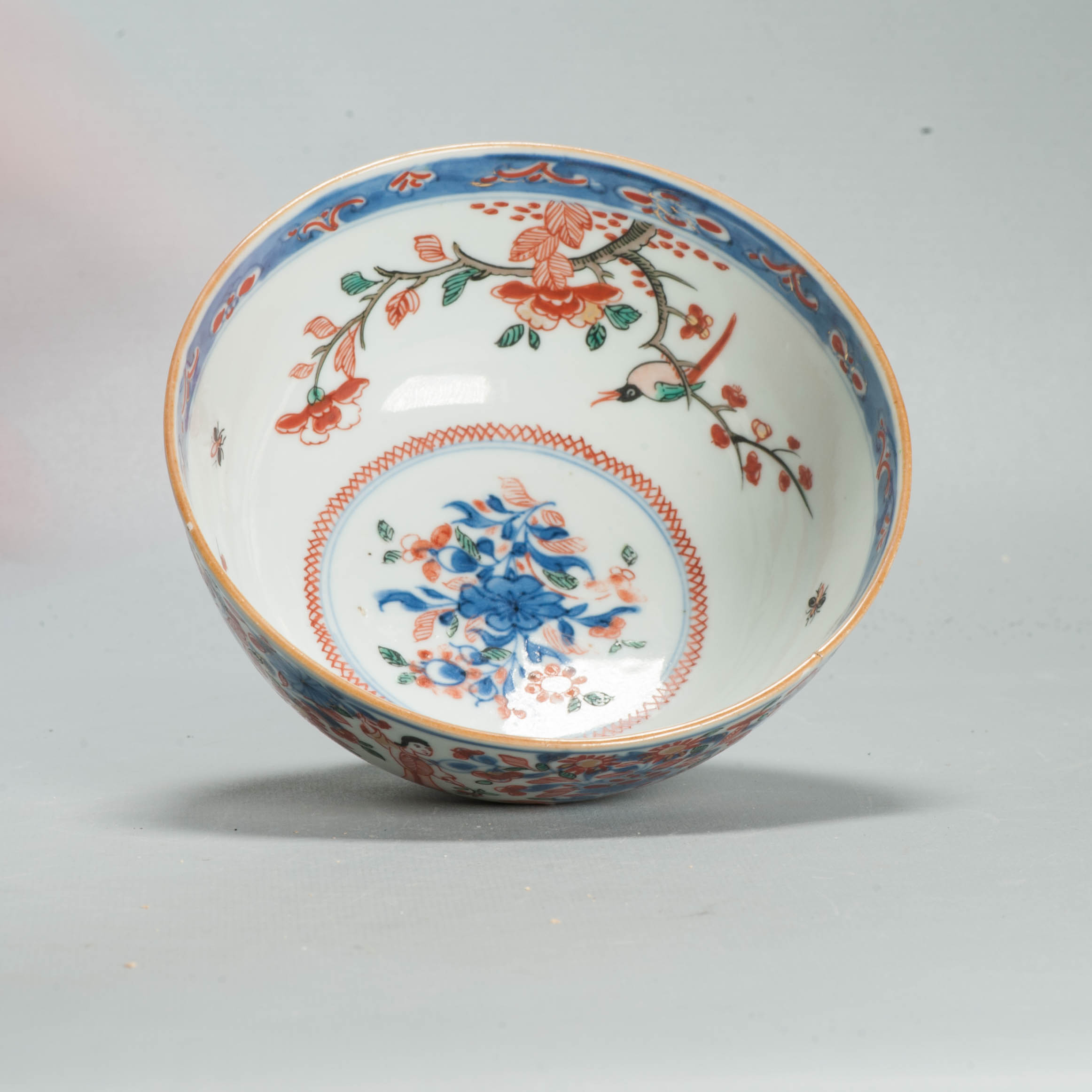 Antique 1720-30 Qing Chinese Porcelain Bowl European Amsterdam Bont Decoration - 图片 10