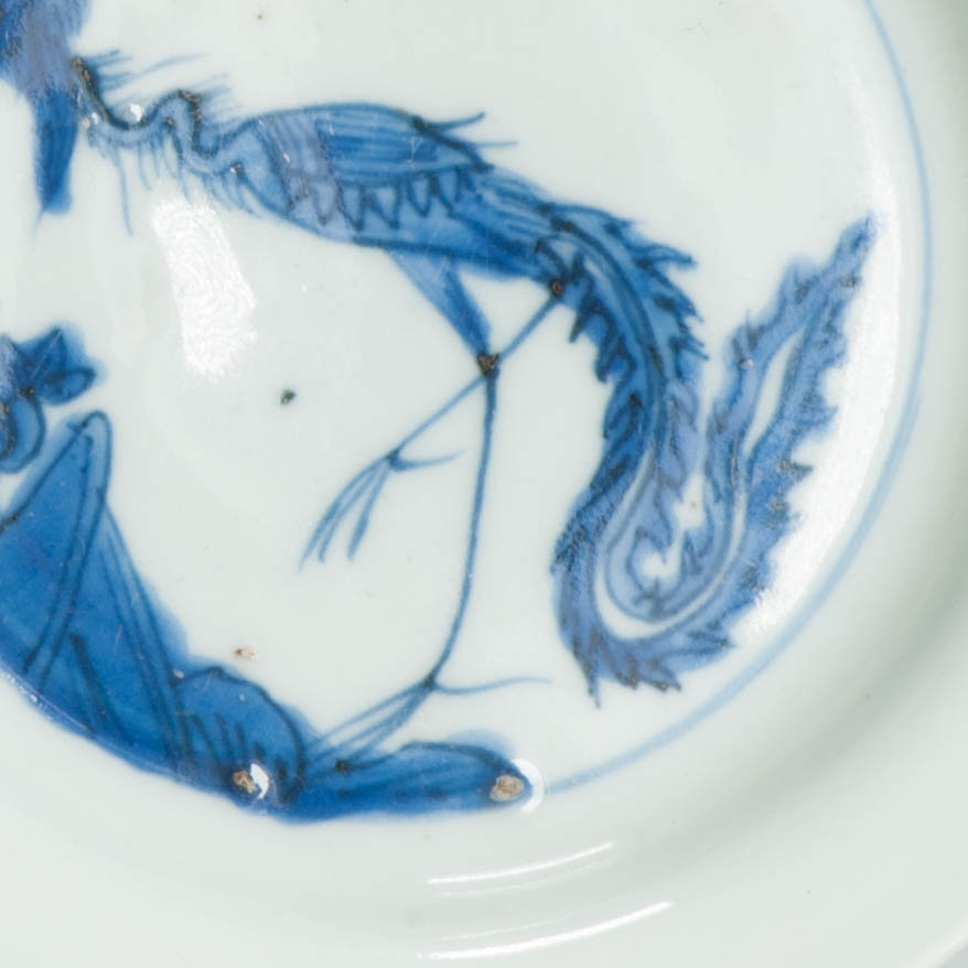 Antique Chinese Porcelain 16th century Jiajing or Wanli plate with Fenghuang - Image 13