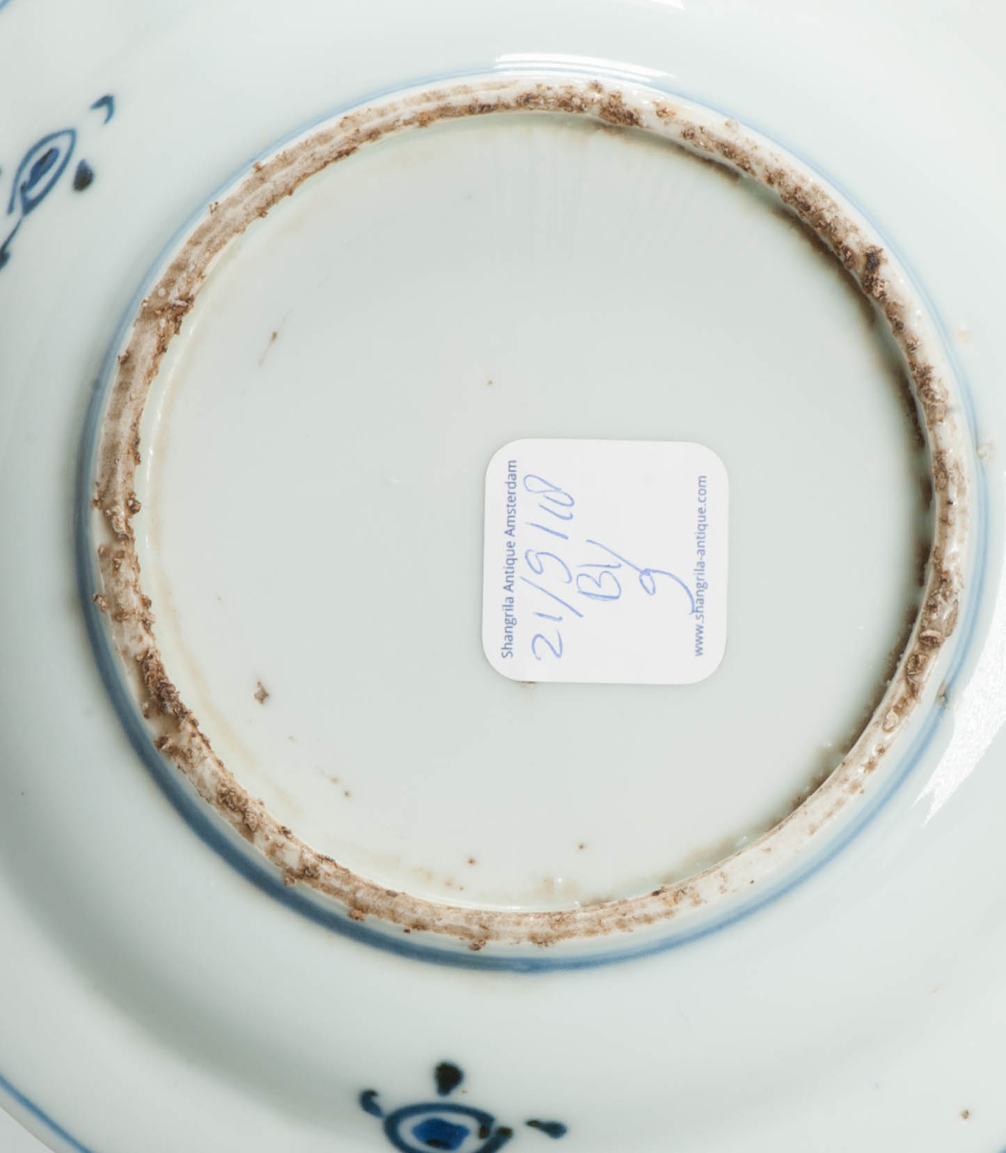 Antique Late Ming 17th c Chinese Porcelain China Dish Scholar Literati - Image 9