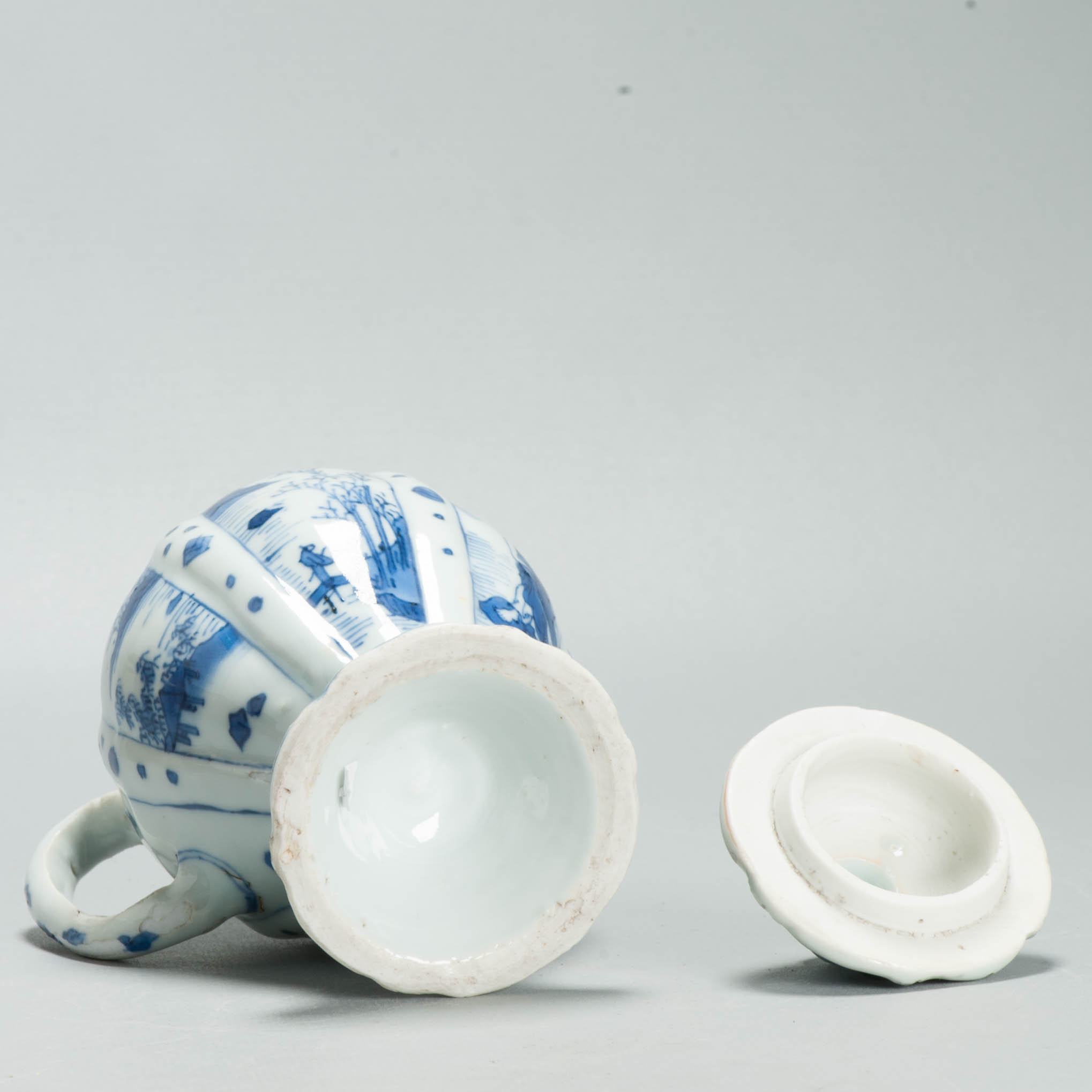 Museum Piece Ming Chongzhen Shunzi 17th C Chinese Porcelain Mustard Jar - Image 14