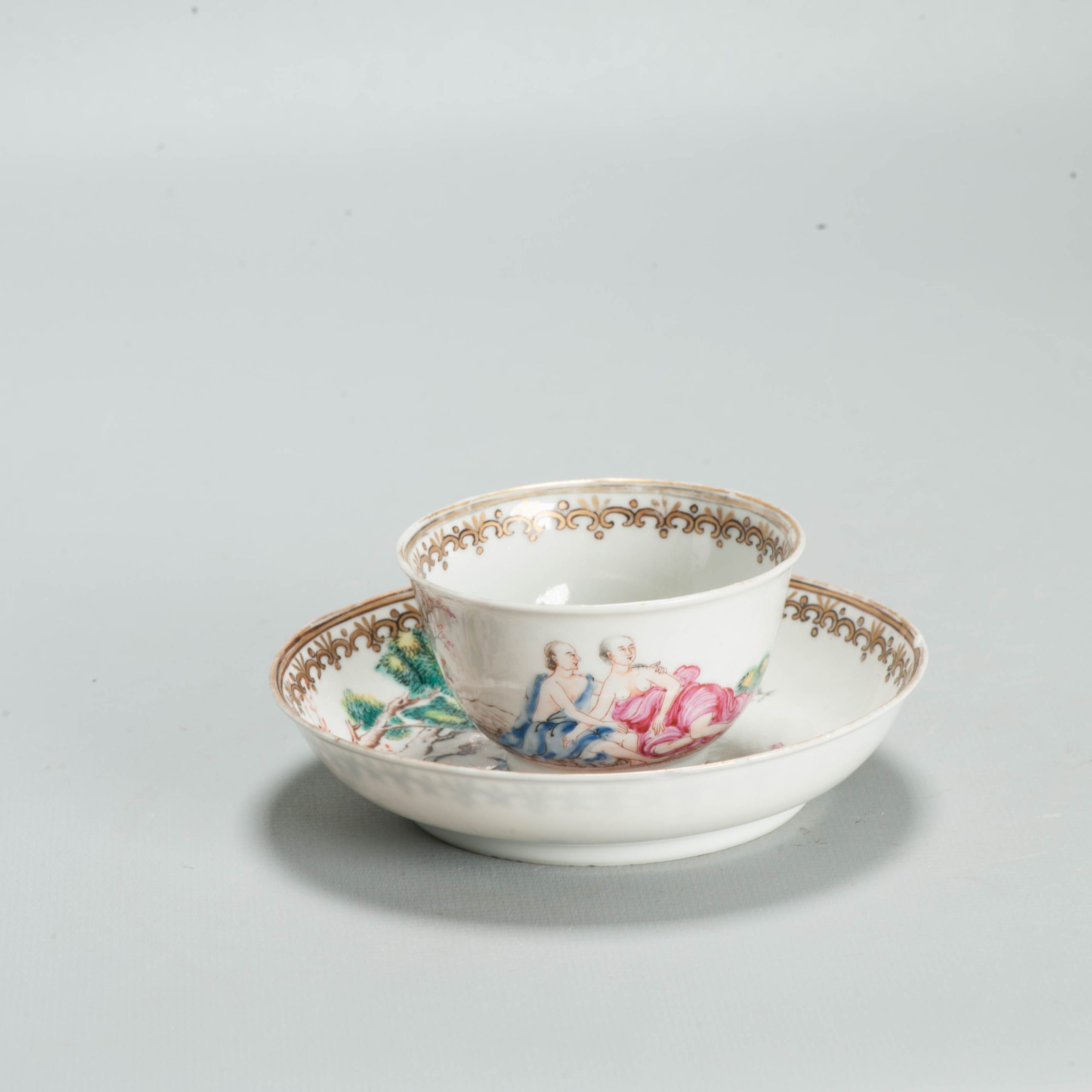 Antique Ca 1725-1740 Qing Dynasty Yongzheng Chinese Porcelain Tea Bowl - Image 15