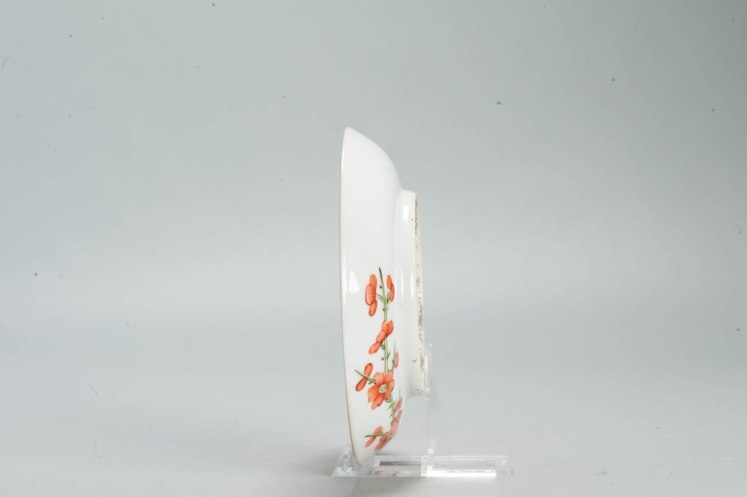 Perfect 13.5CM Antique Chinese Porcelain Qianlong Marked 19th C Prunus Dish - Image 11