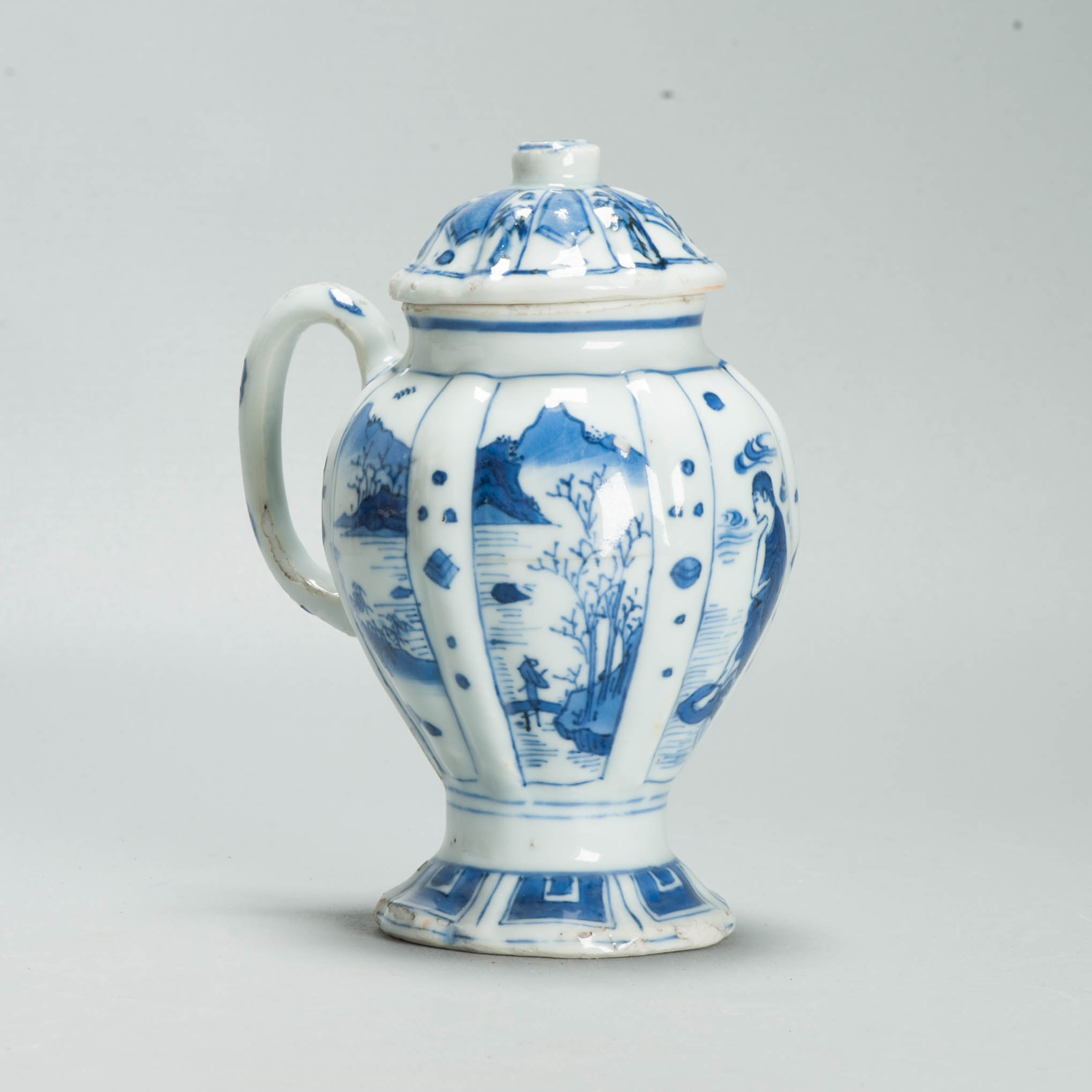 Museum Piece Ming Chongzhen Shunzi 17th C Chinese Porcelain Mustard Jar - Image 9