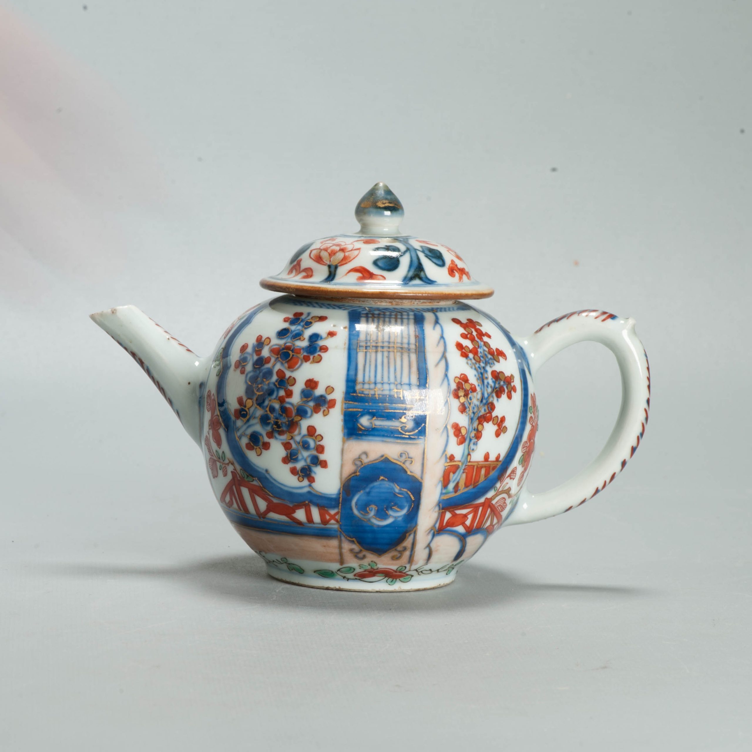 Antique Kangxi Period Ca 1700 Chinese Porcelain Tea pot Imari China Flower - Image 7