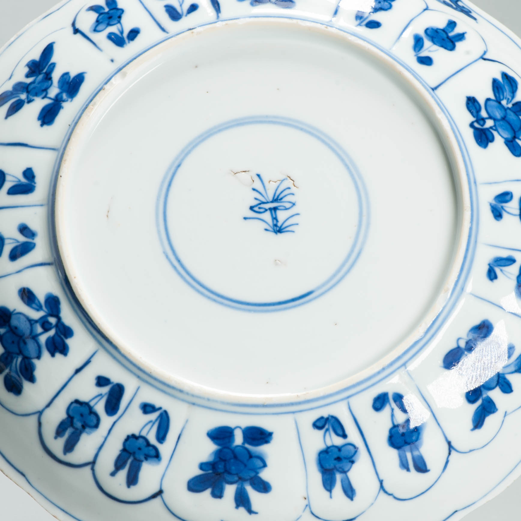 Antique Chinese 1700 Kangxi Blue & White Porcelain Dish Qing Dynasty - Image 7