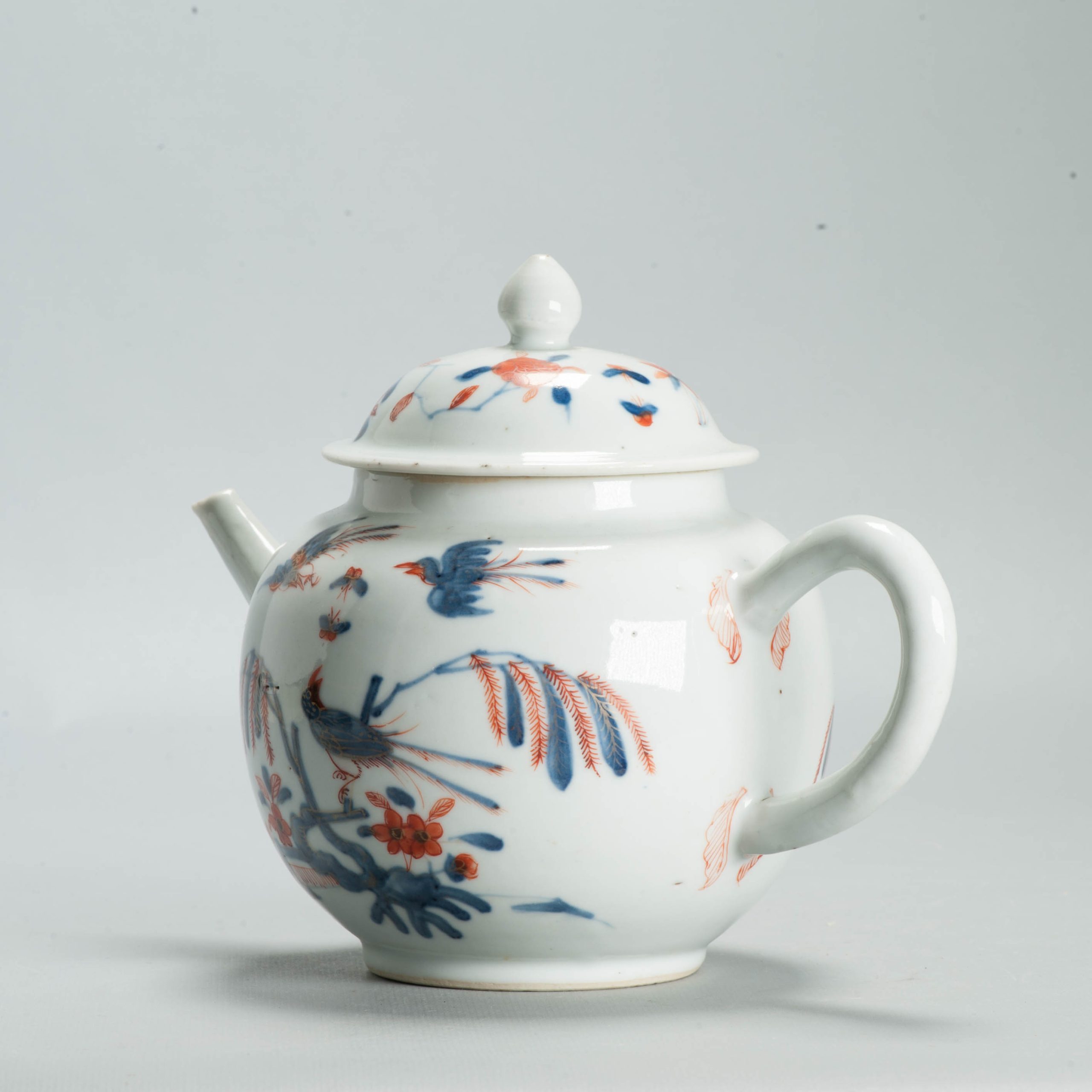 Large Antique Kangxi Ca 1700 Chinese Porcelain Tea pot Imari China Flower - Image 14