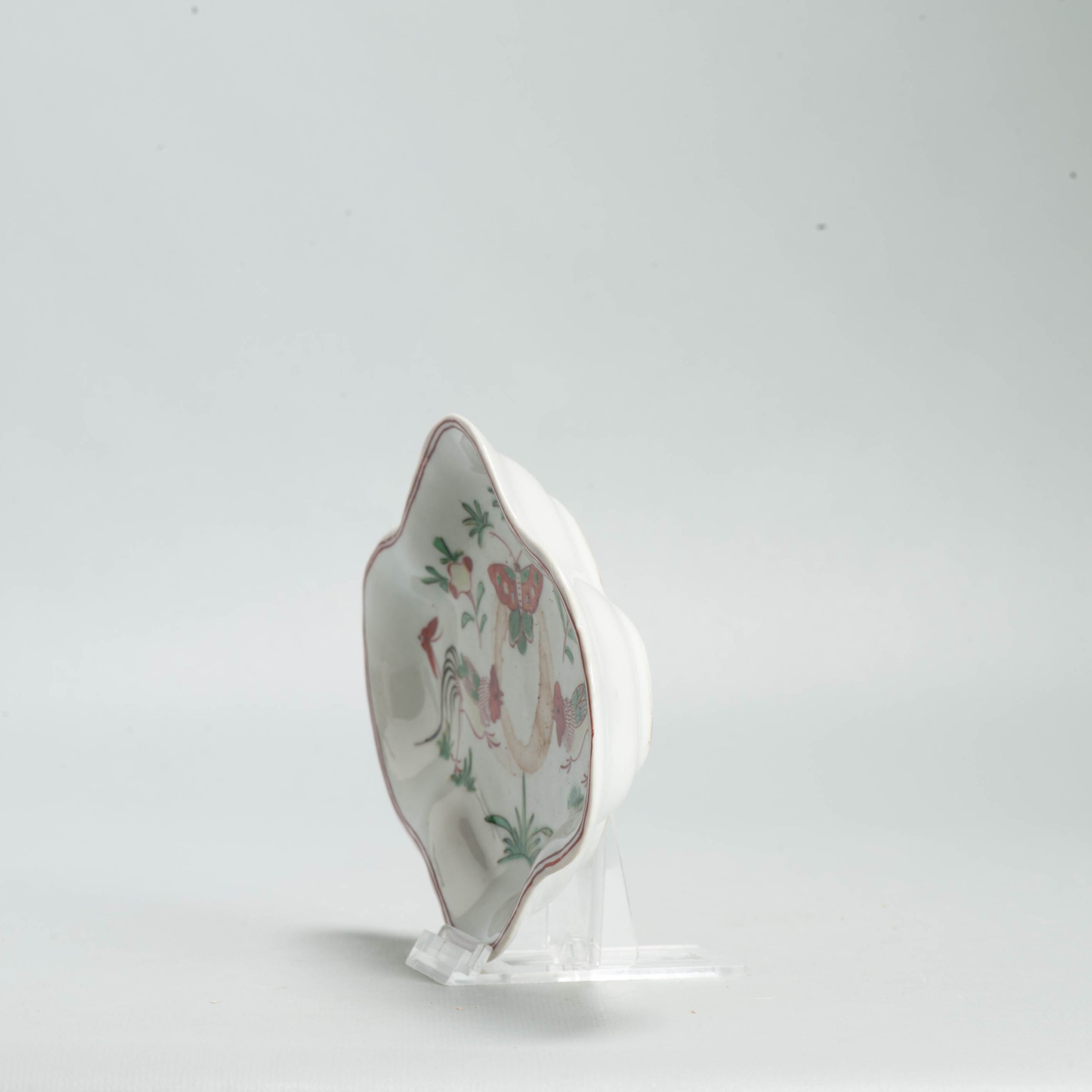 Rare Antique 17th C Japanese Ko Akae dish Kosometsuke Marked Japan Porcelain - 图片 13
