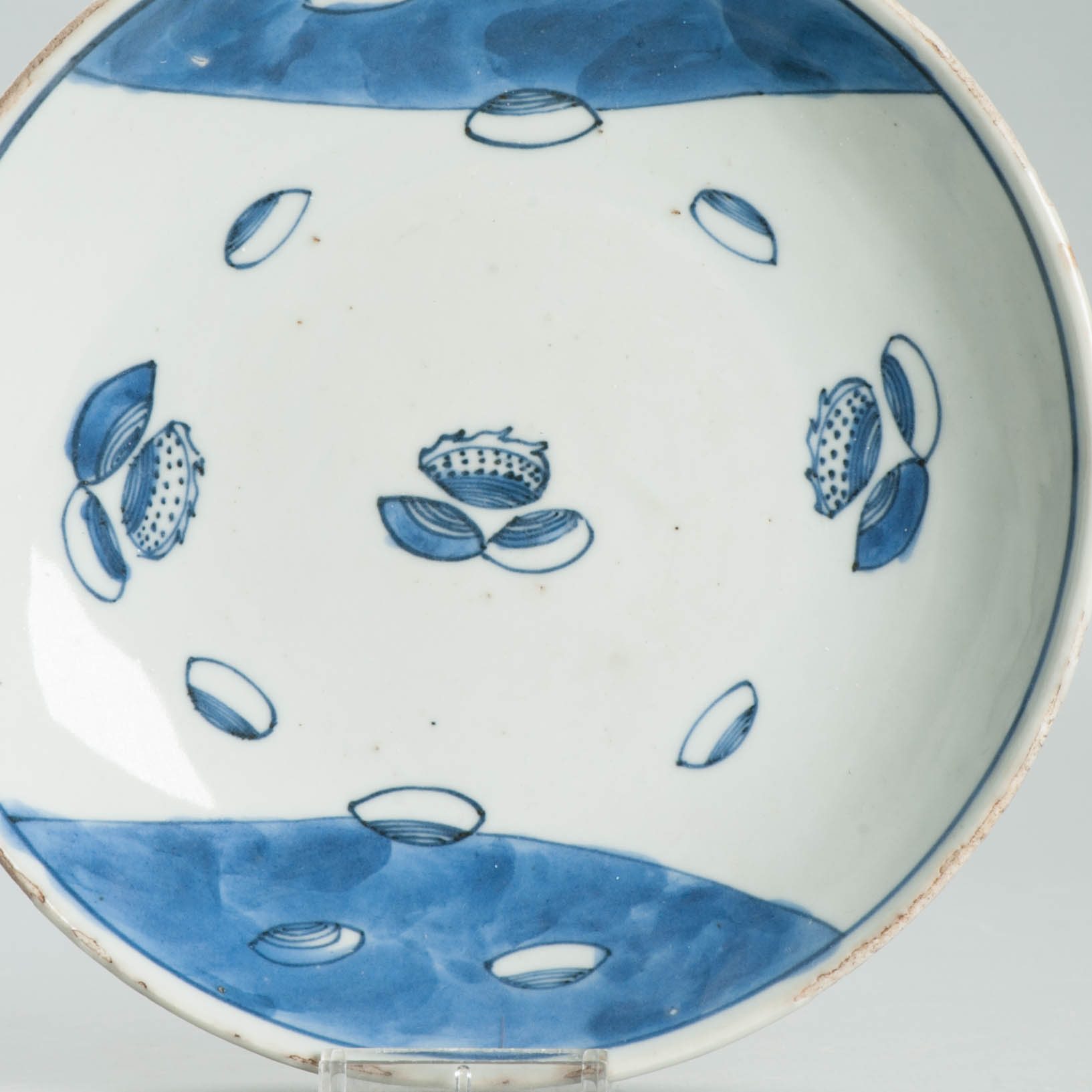 Antique 1600-1644 Chinese Porcelain Ming Transitional Tianqi Shell Beach Plate - Image 14