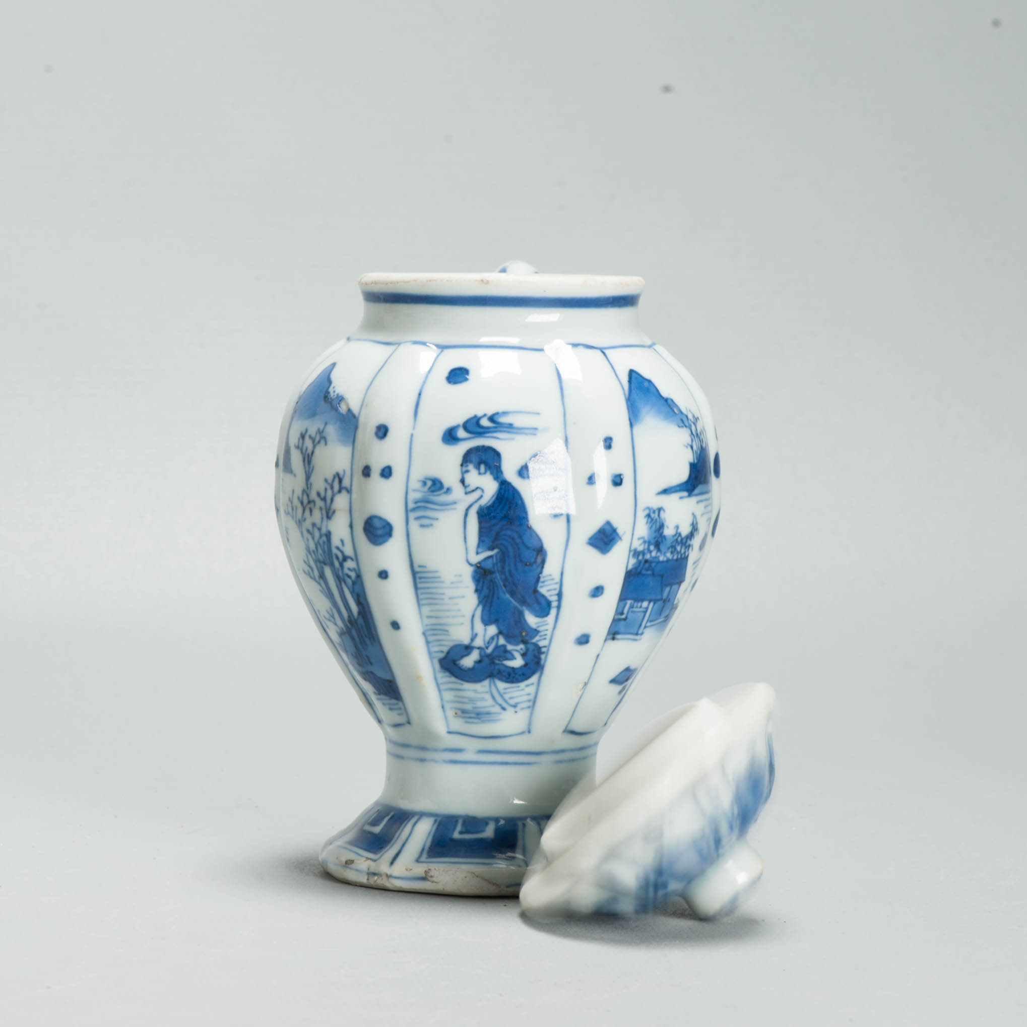 Museum Piece Ming Chongzhen Shunzi 17th C Chinese Porcelain Mustard Jar - Image 17