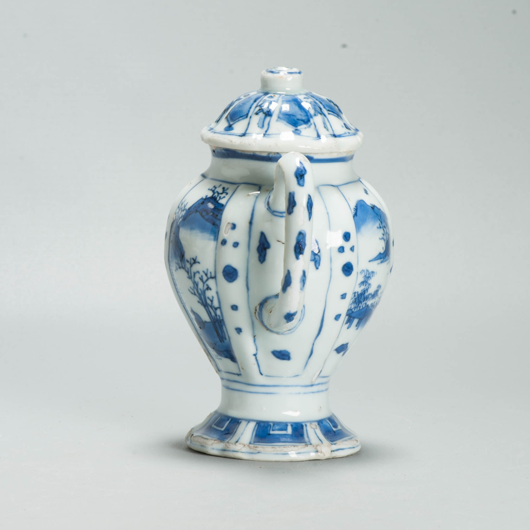 Museum Piece Ming Chongzhen Shunzi 17th C Chinese Porcelain Mustard Jar - Image 6