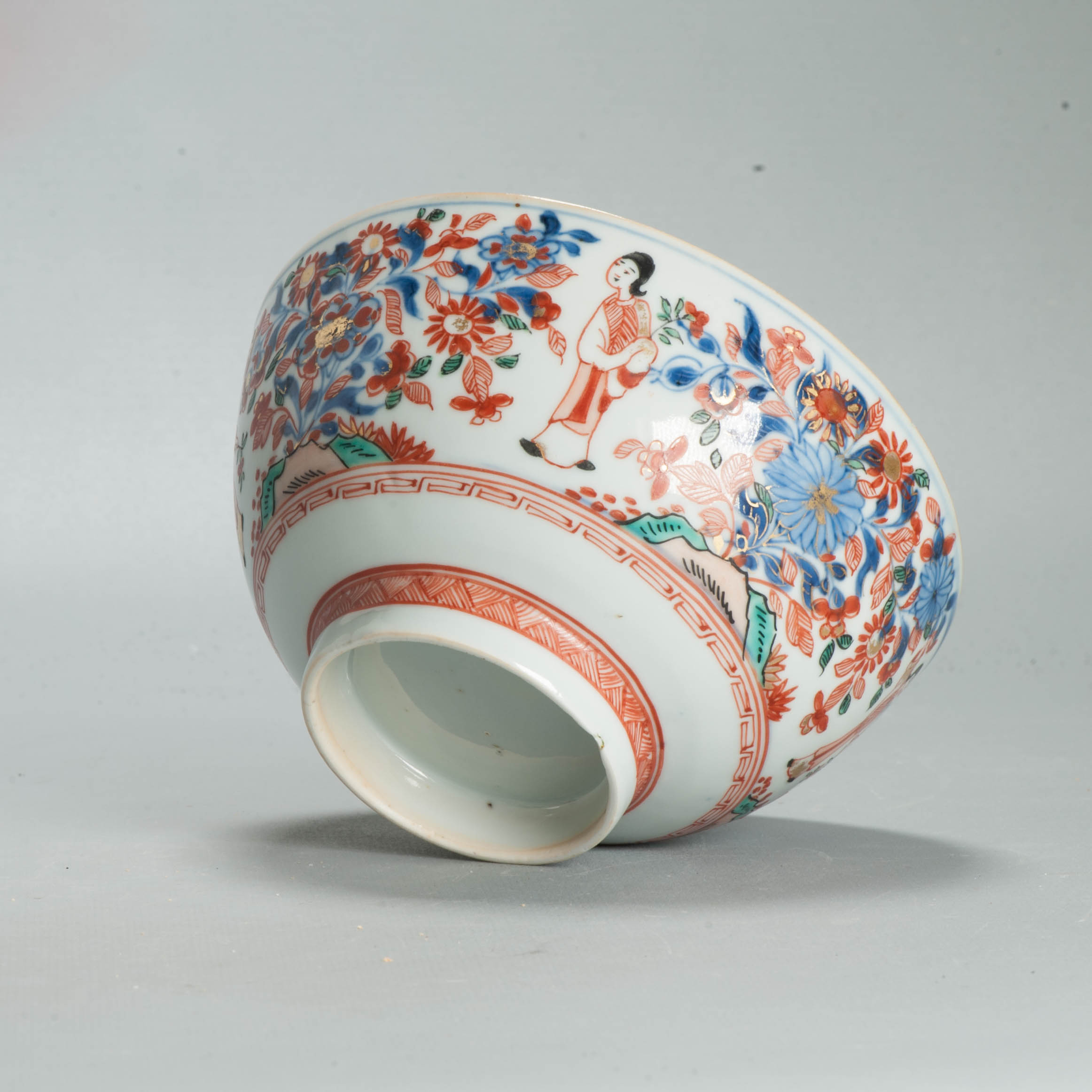Antique 1720-30 Qing Chinese Porcelain Bowl European Amsterdam Bont Decoration - 图片 8