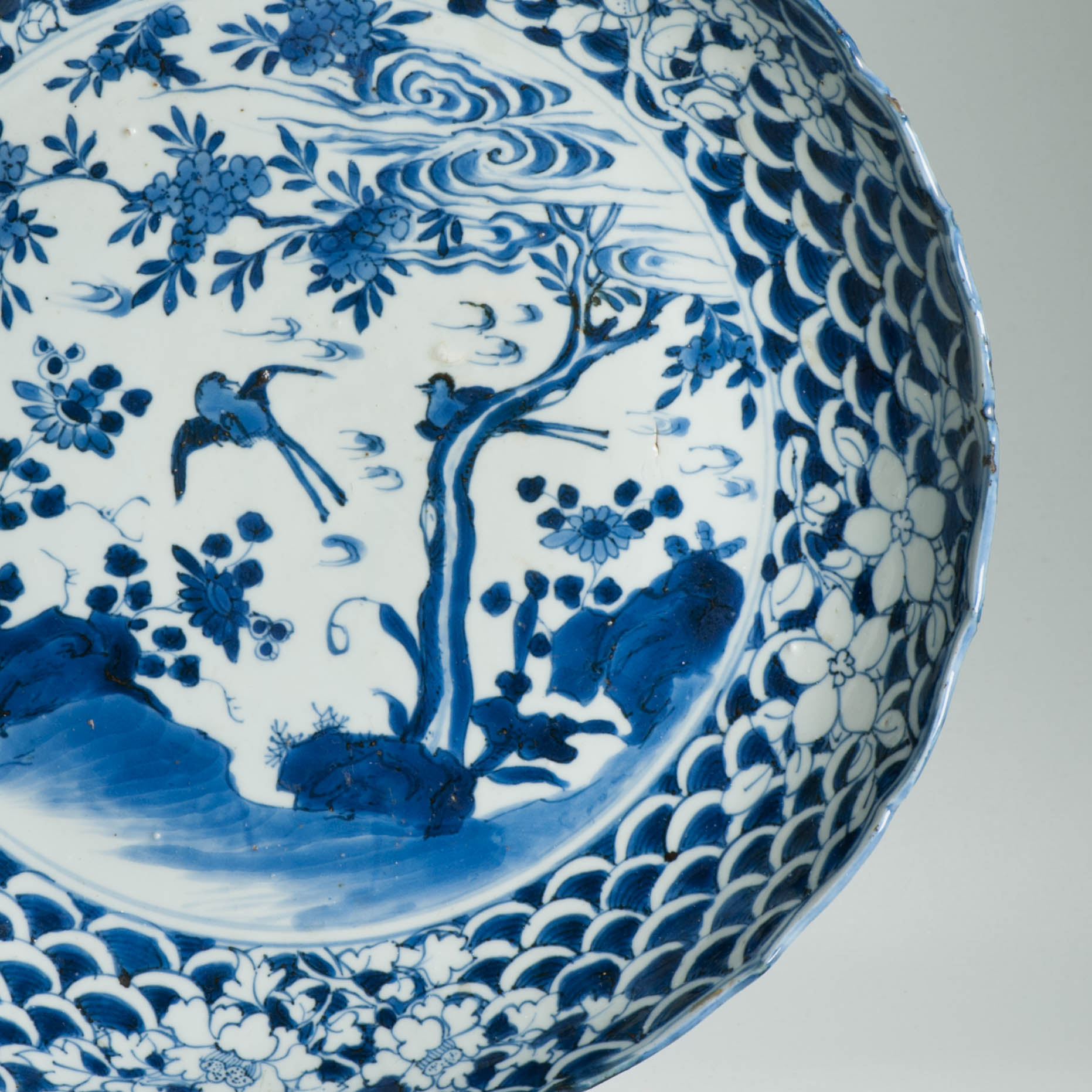 Large Antique Early 17th Century Ming Chinese Kosometsuke Dish Birds 35cm - Image 15