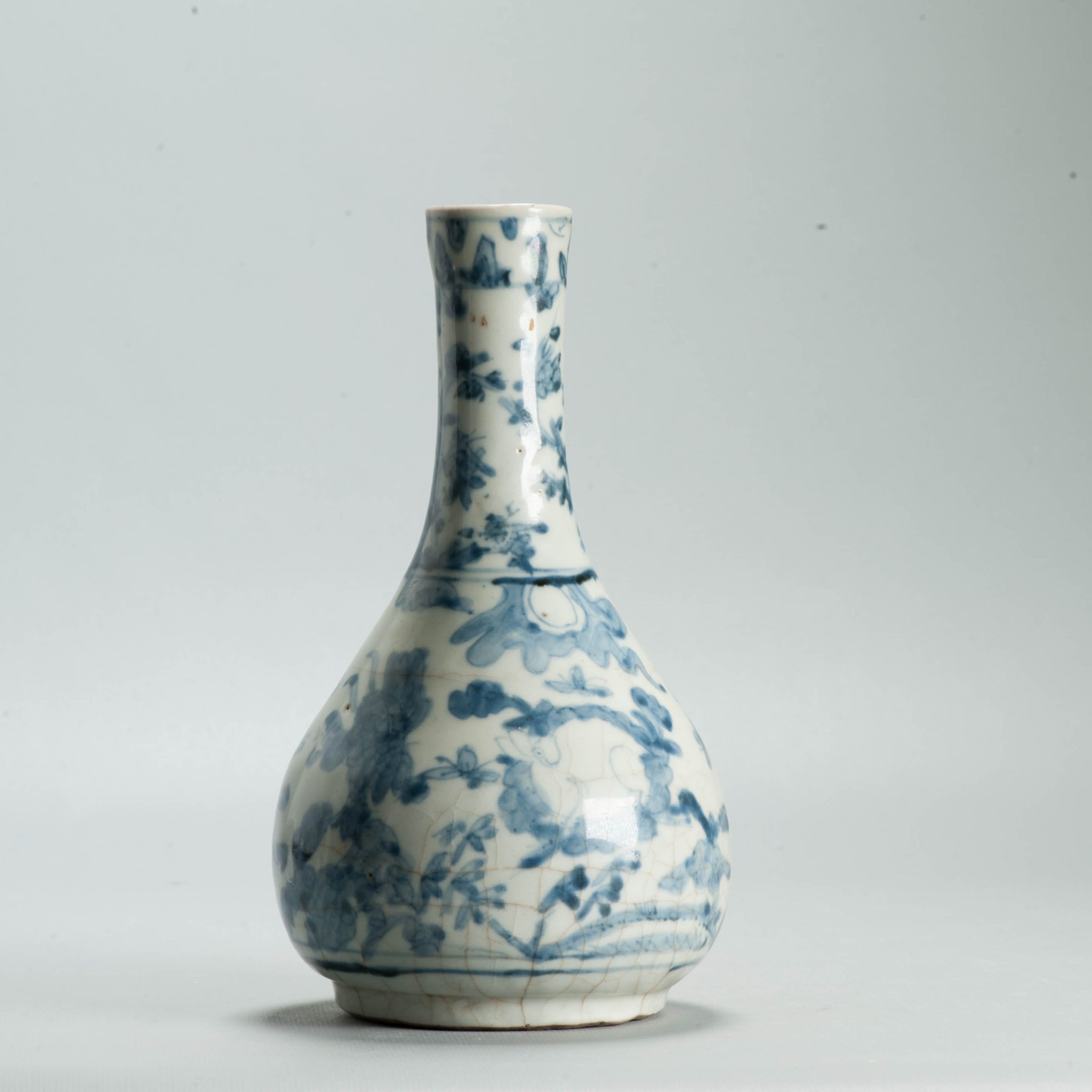 Antique Ming Wanli Chinese Swatow Zhangzhou Porcelain Vase Rabbit Carp - Image 13
