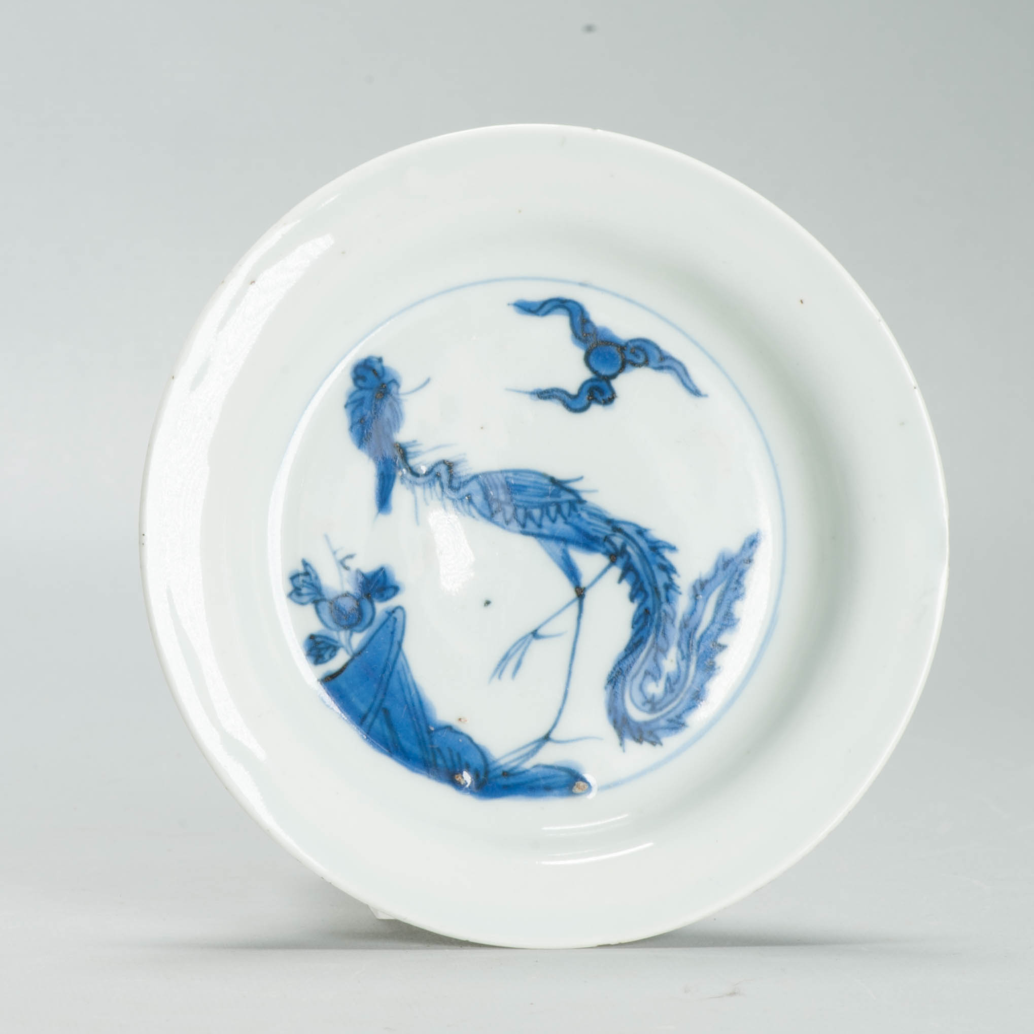 Antique Chinese Porcelain 16th century Jiajing or Wanli plate with Fenghuang - Image 12