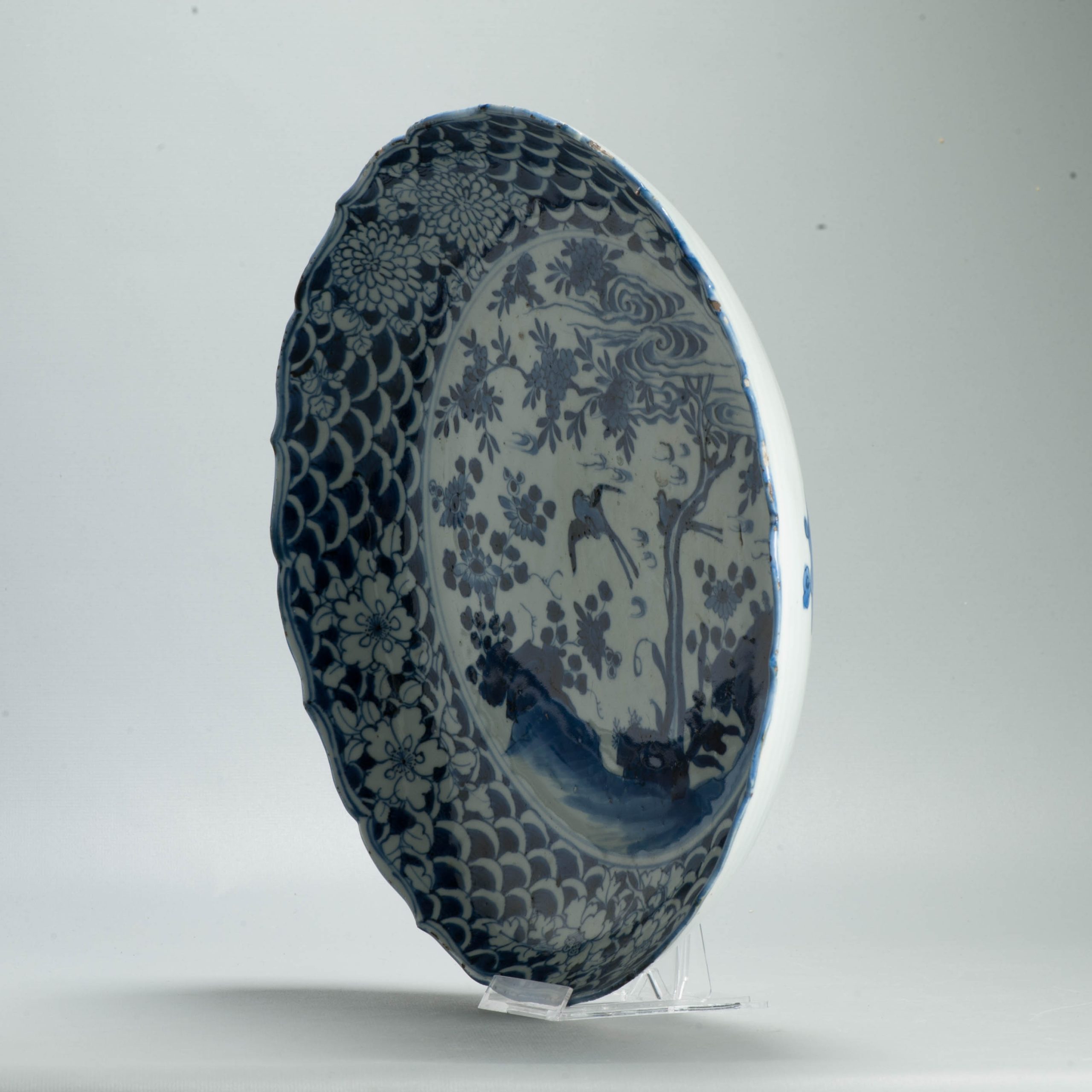 Large Antique Early 17th Century Ming Chinese Kosometsuke Dish Birds 35cm - Image 11