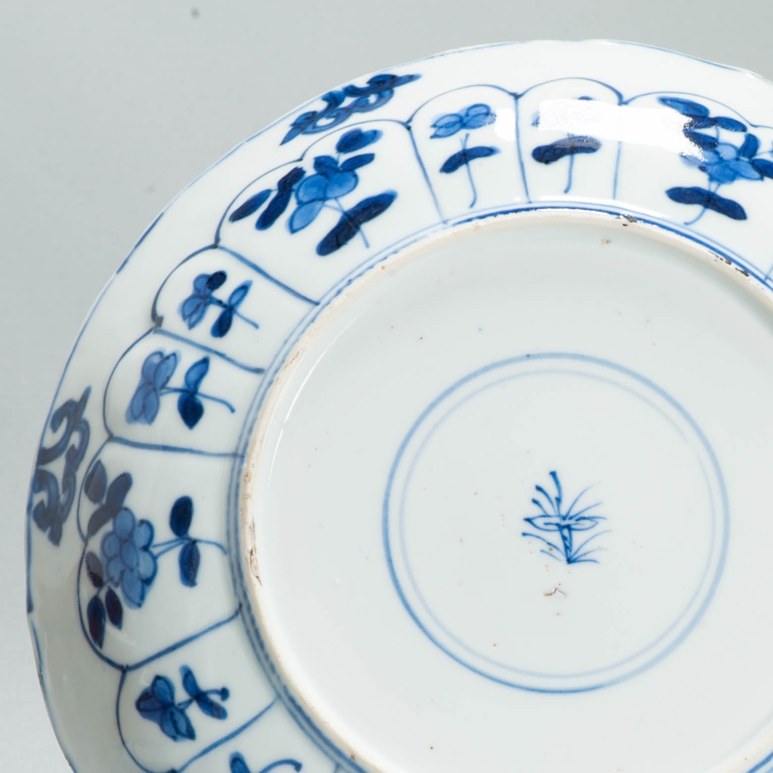 Antique Chinese 1700 Kangxi Blue & White Porcelain Dish Qing Dynasty - Image 6