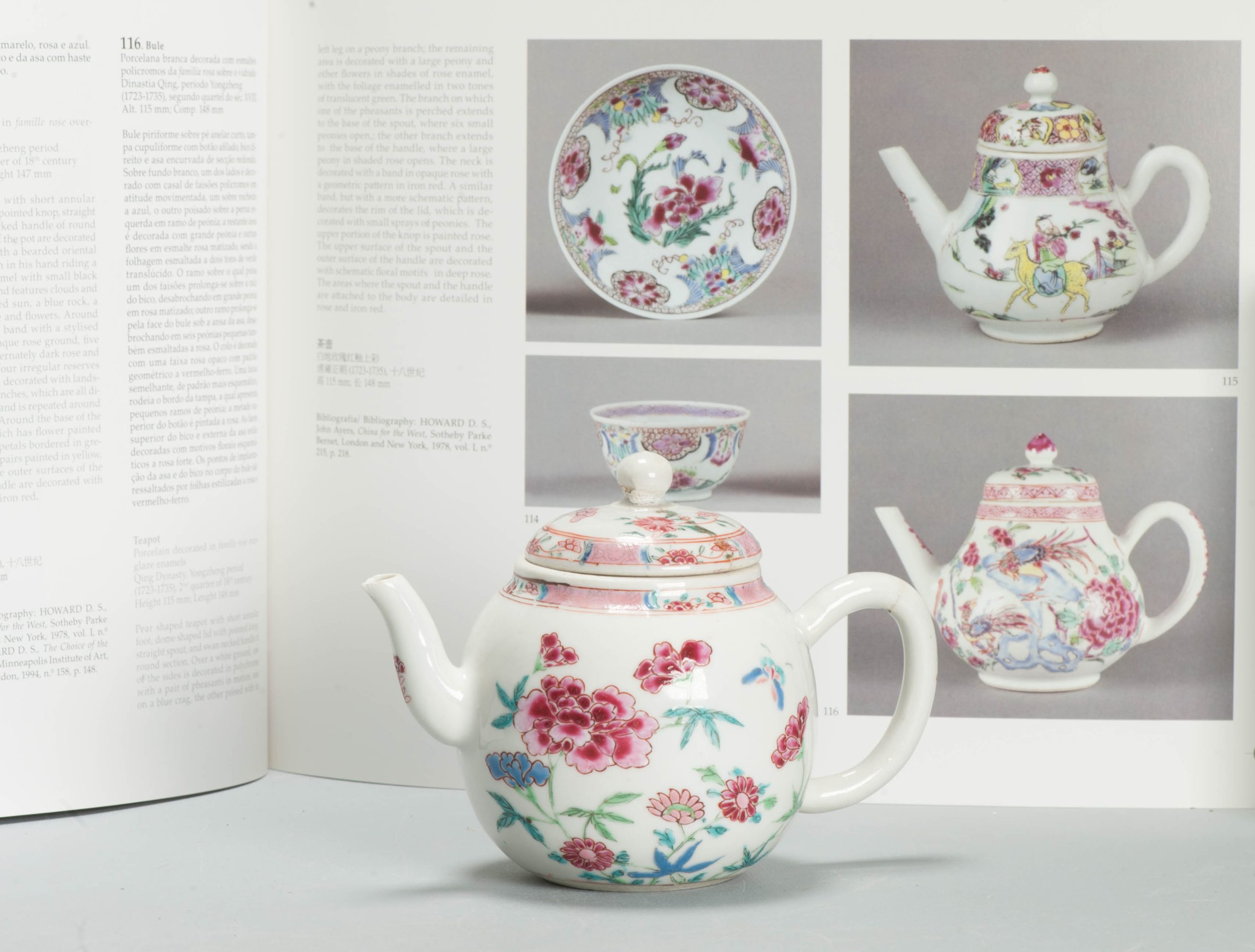 Antique 1740-1760 Chinese Porcelain Teapot China Lotus Rose Qianlong Period - Image 14