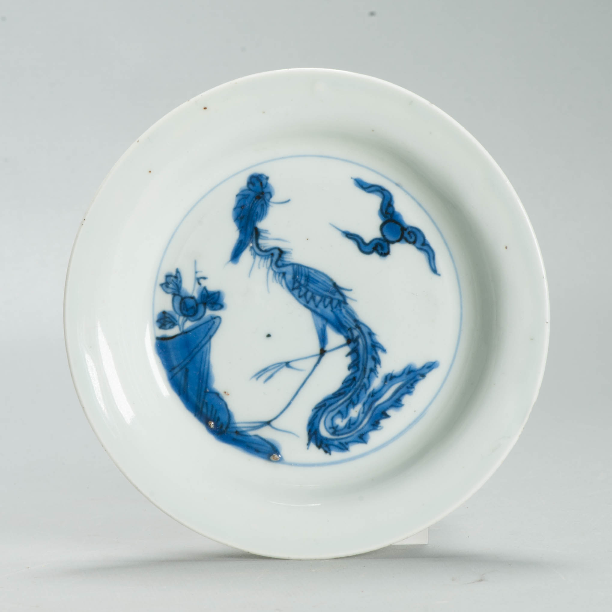 Antique Chinese Porcelain 16th century Jiajing or Wanli plate with Fenghuang - Image 3