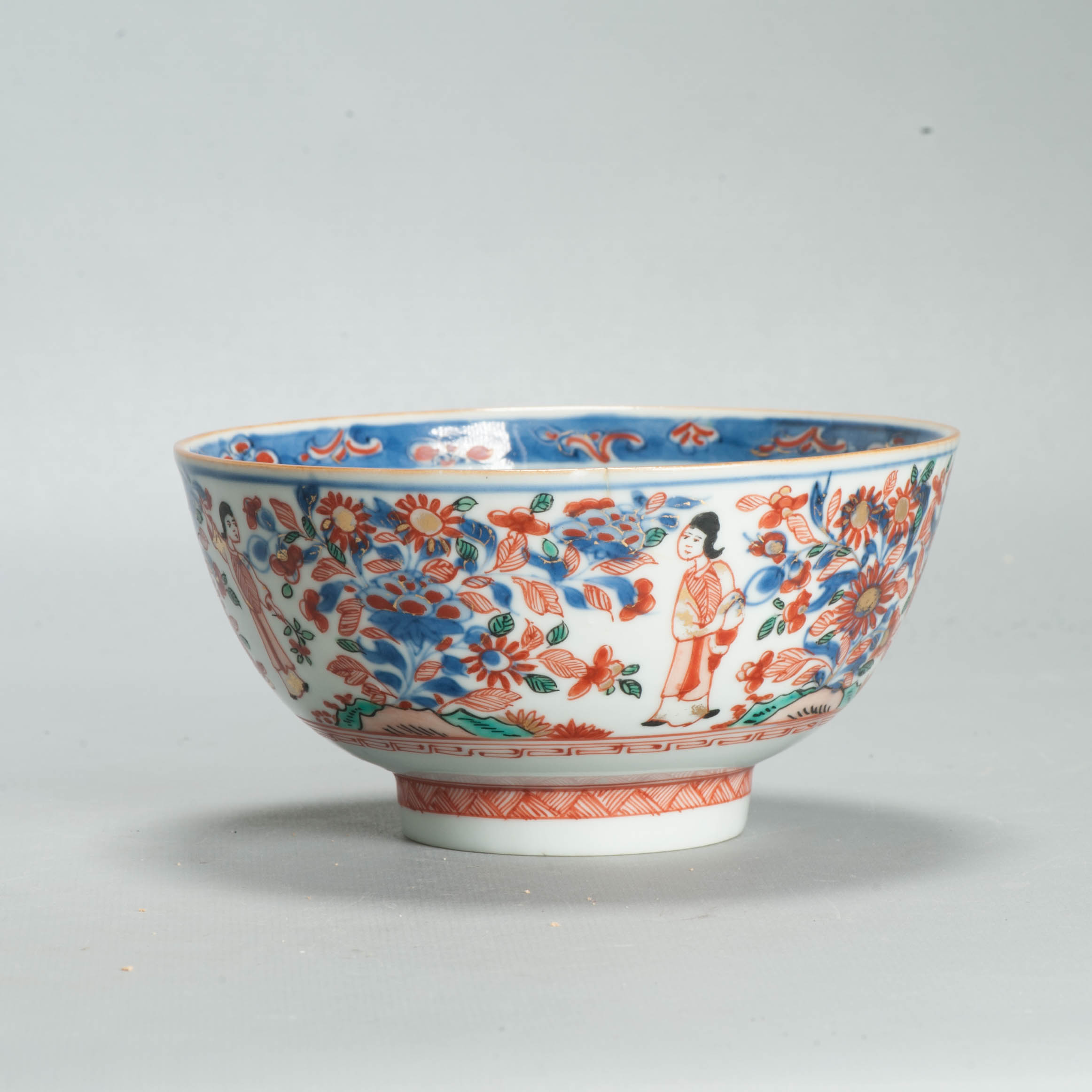 Antique 1720-30 Qing Chinese Porcelain Bowl European Amsterdam Bont Decoration - 图片 17