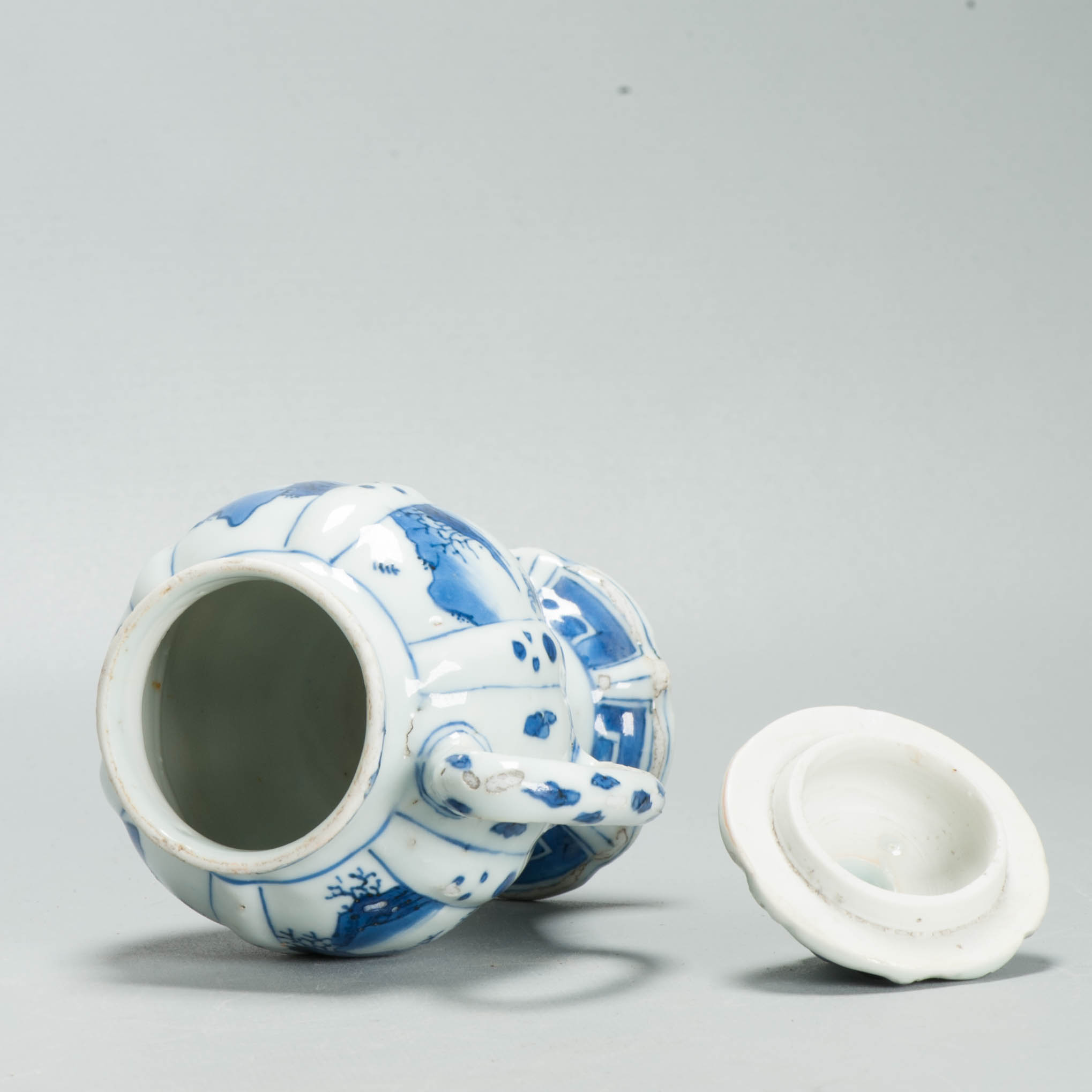 Museum Piece Ming Chongzhen Shunzi 17th C Chinese Porcelain Mustard Jar - Image 15