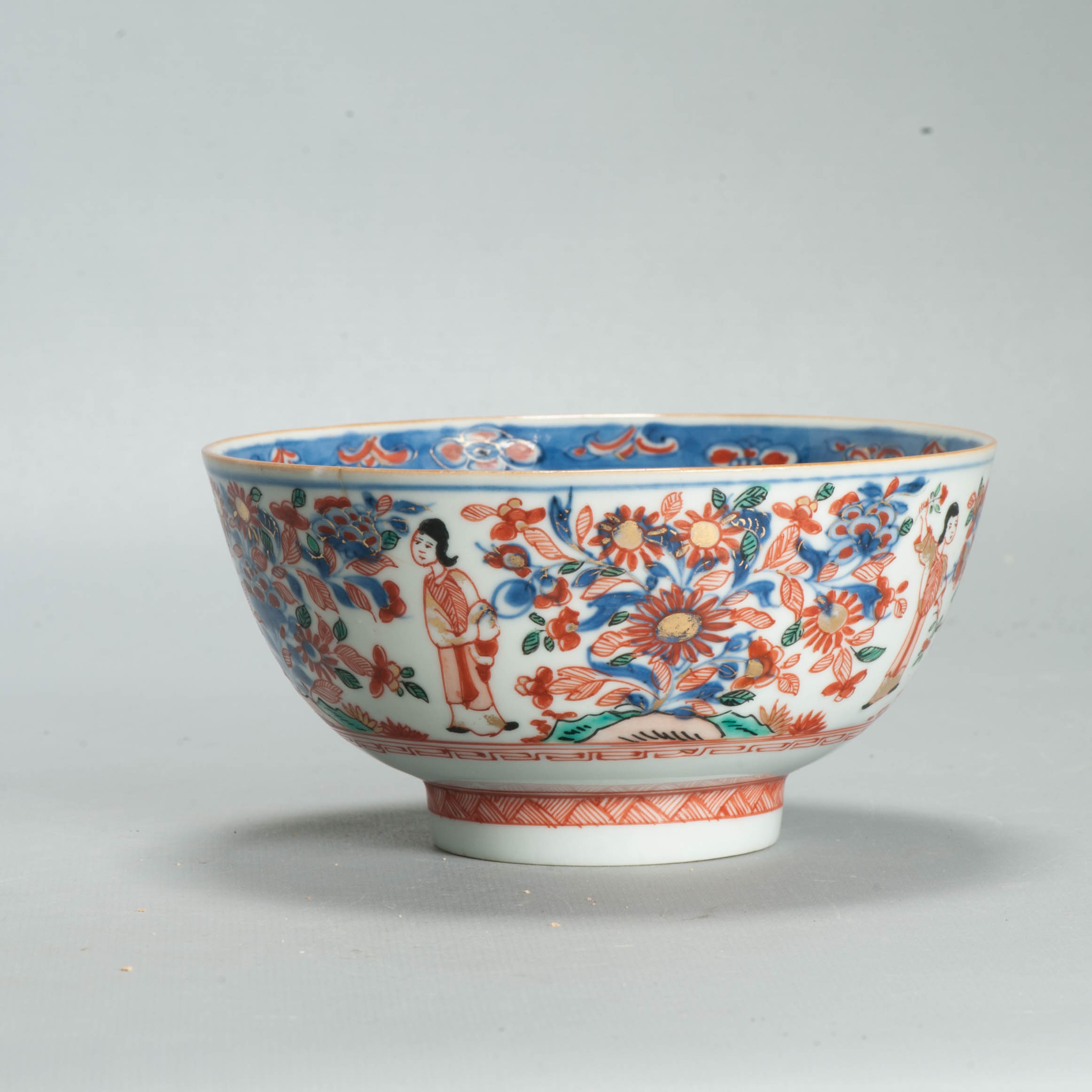 Antique 1720-30 Qing Chinese Porcelain Bowl European Amsterdam Bont Decoration - 图片 18