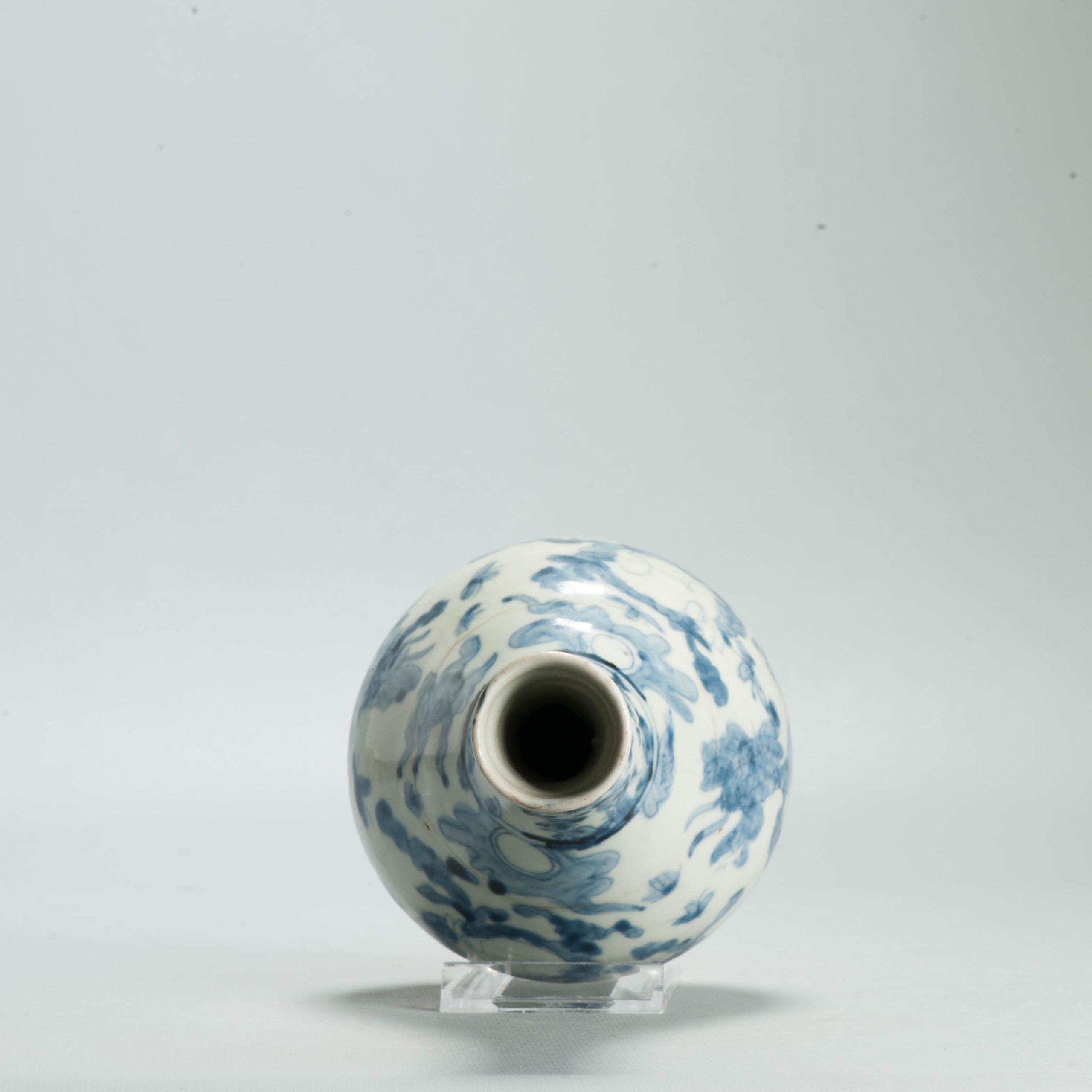 Antique Ming Wanli Chinese Swatow Zhangzhou Porcelain Vase Rabbit Carp - Image 4