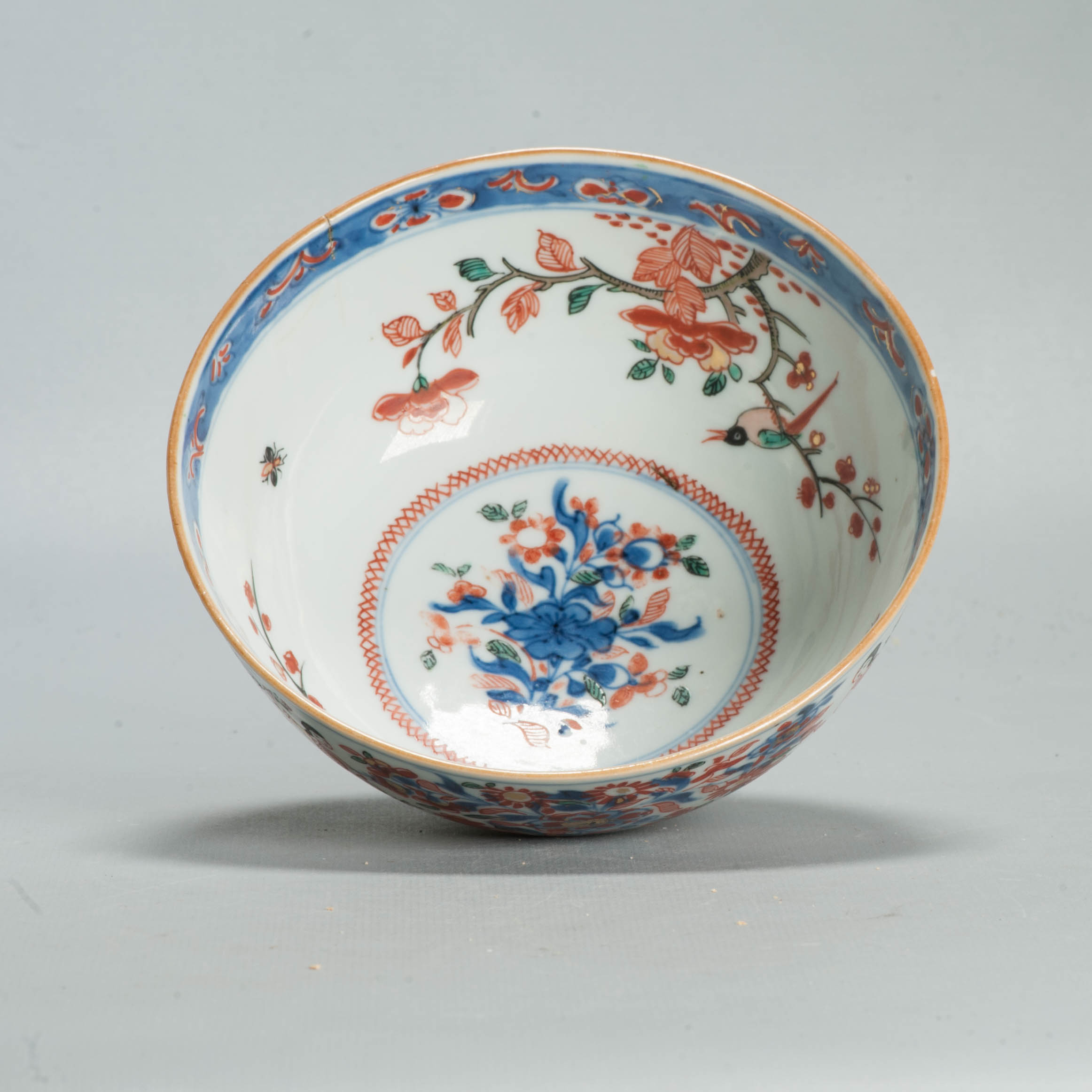 Antique 1720-30 Qing Chinese Porcelain Bowl European Amsterdam Bont Decoration - 图片 13