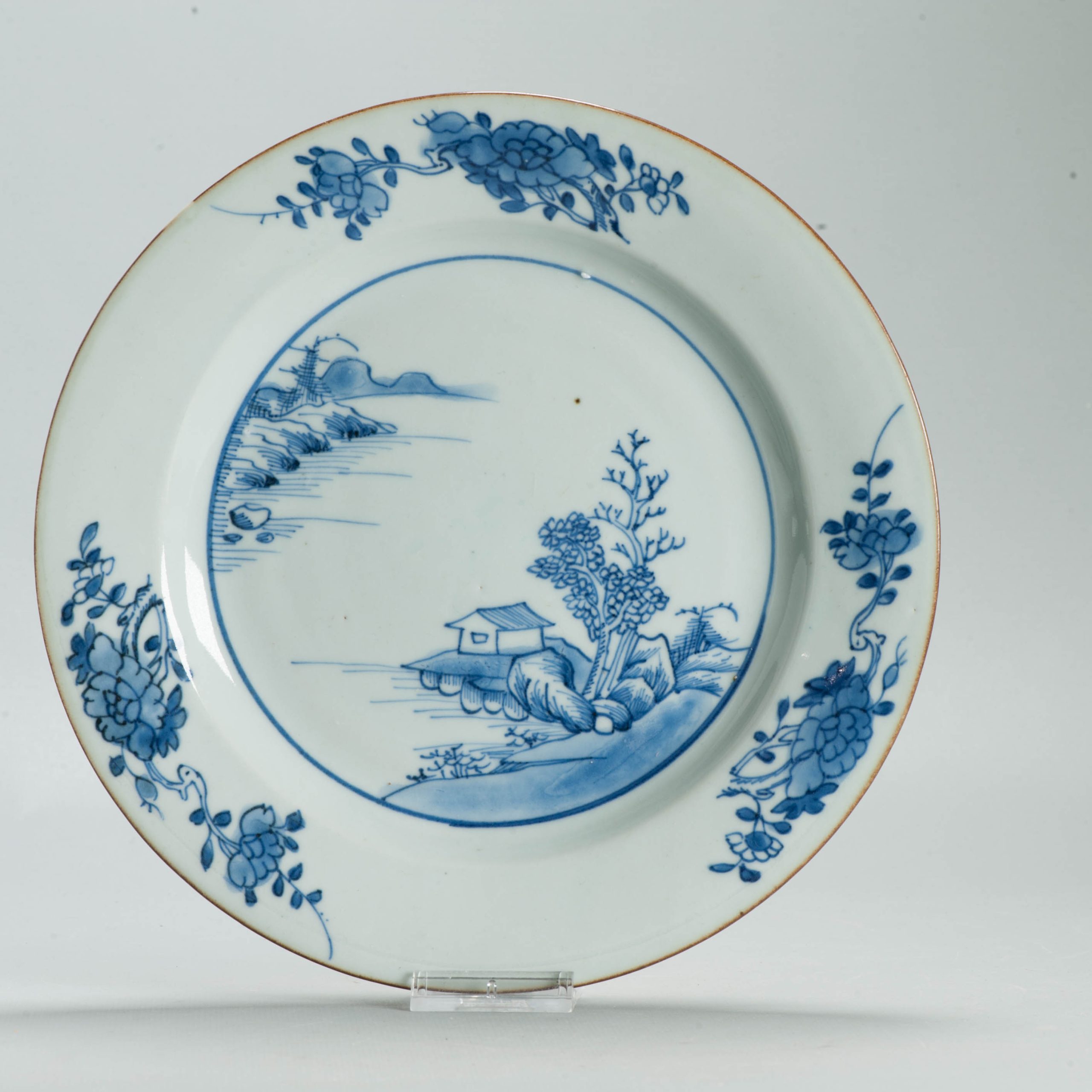 #5 Set Dinner Plates Antique 18C Chinese Qianlong Landscape Dishes Porcelain - Image 28