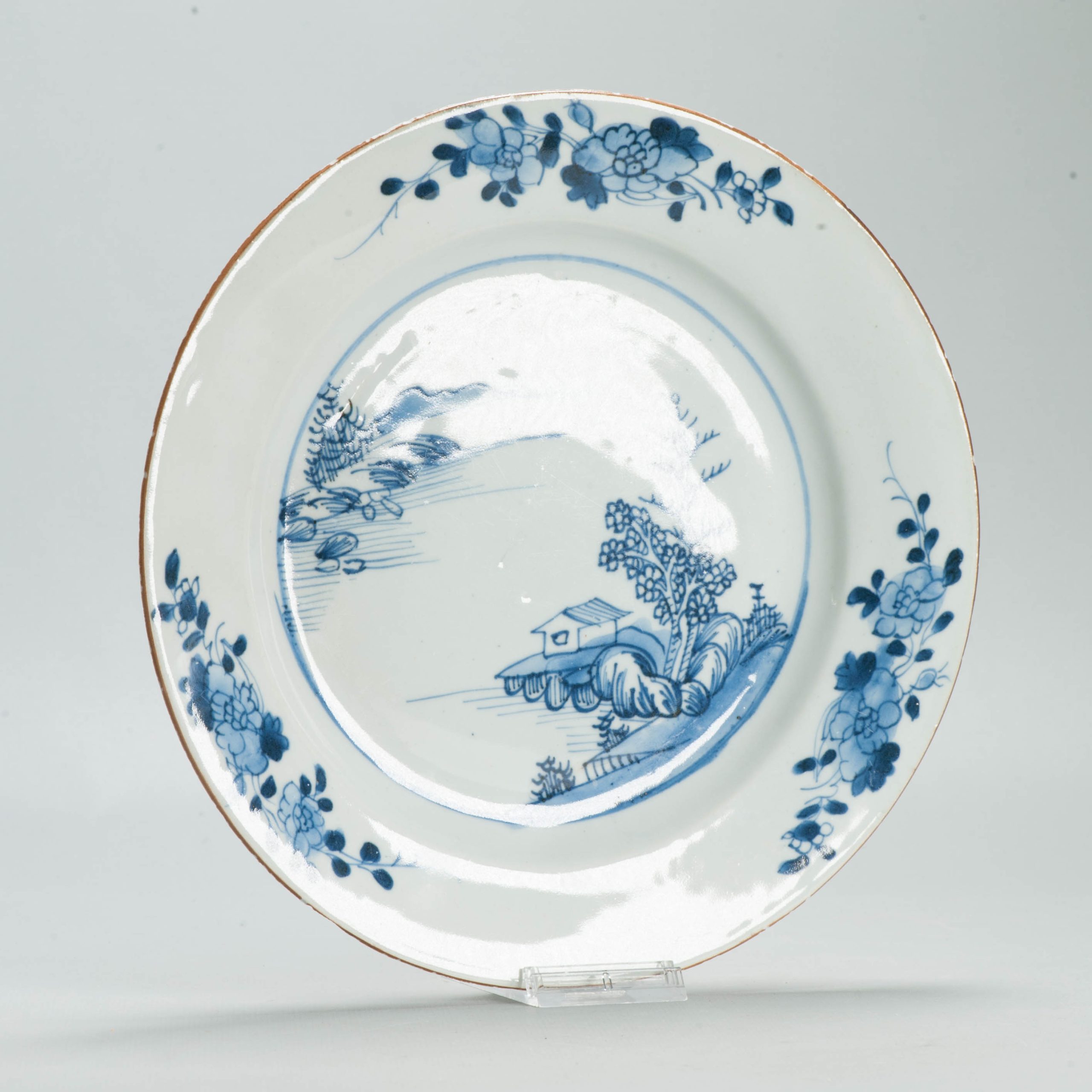 #5 Set Dinner Plates Antique 18C Chinese Qianlong Landscape Dishes Porcelain - Image 41