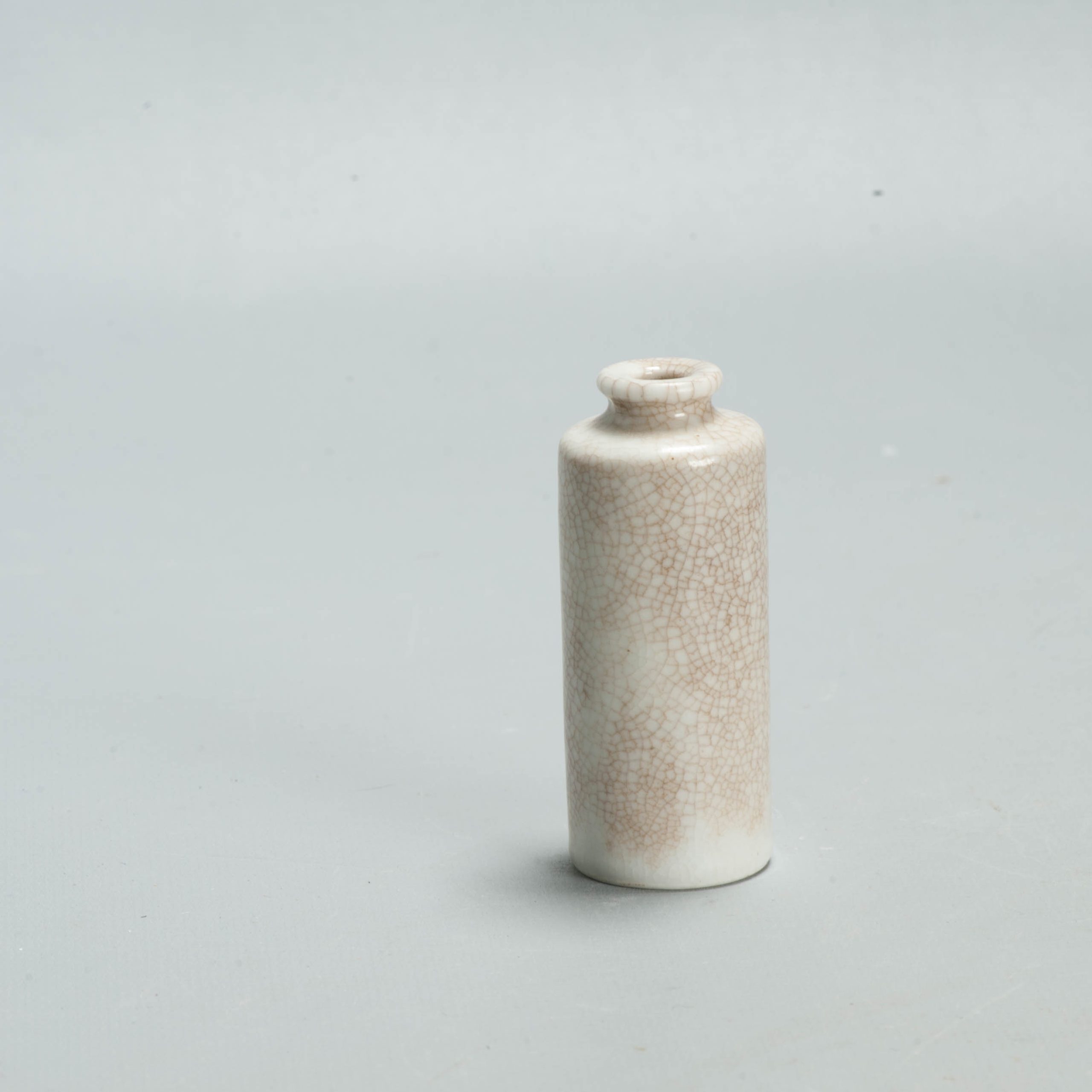 Rare 18th c Ge Crackle Kangxi miniature Rollwagon Vase Dollhouse Qing - Image 17