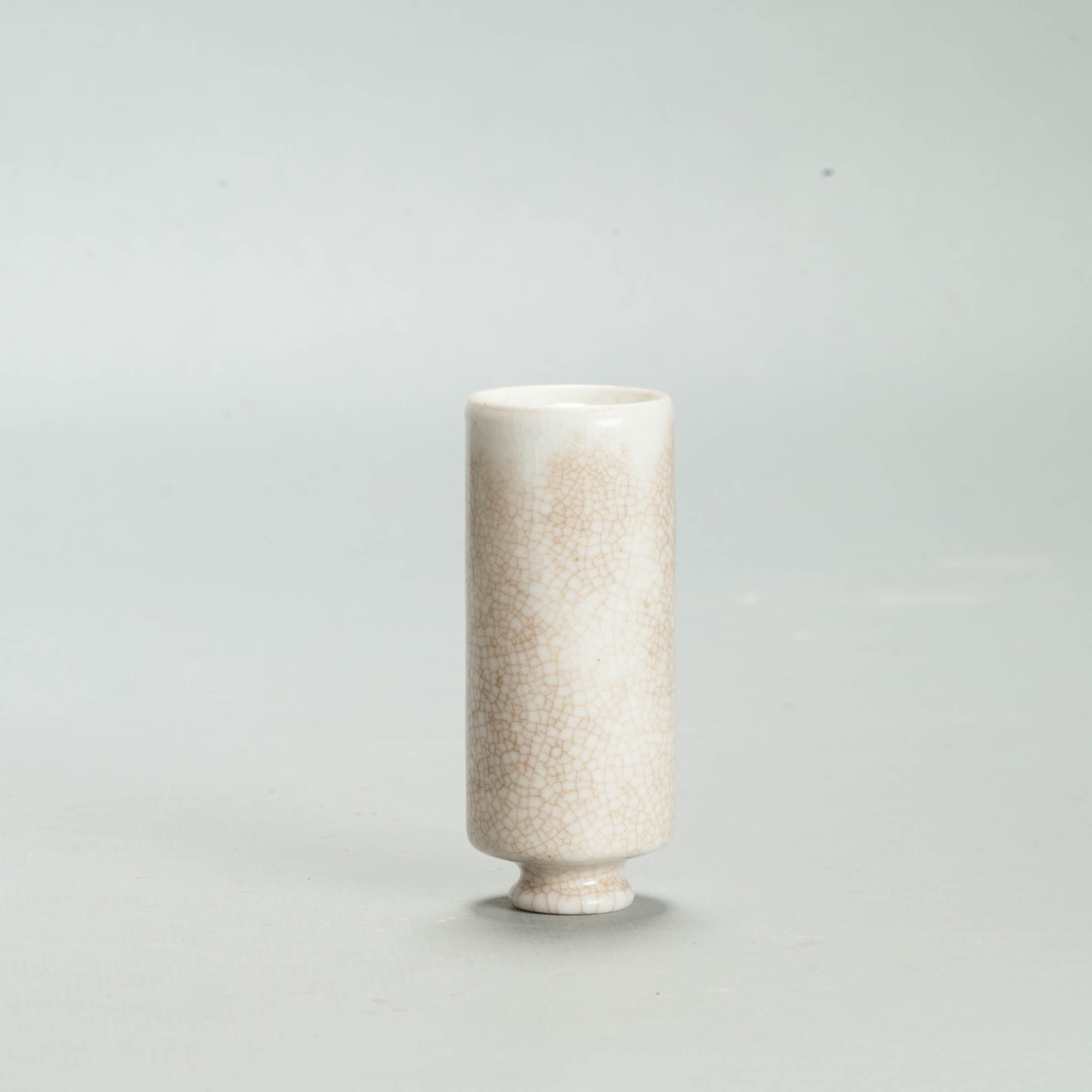 Rare 18th c Ge Crackle Kangxi miniature Rollwagon Vase Dollhouse Qing - Image 27