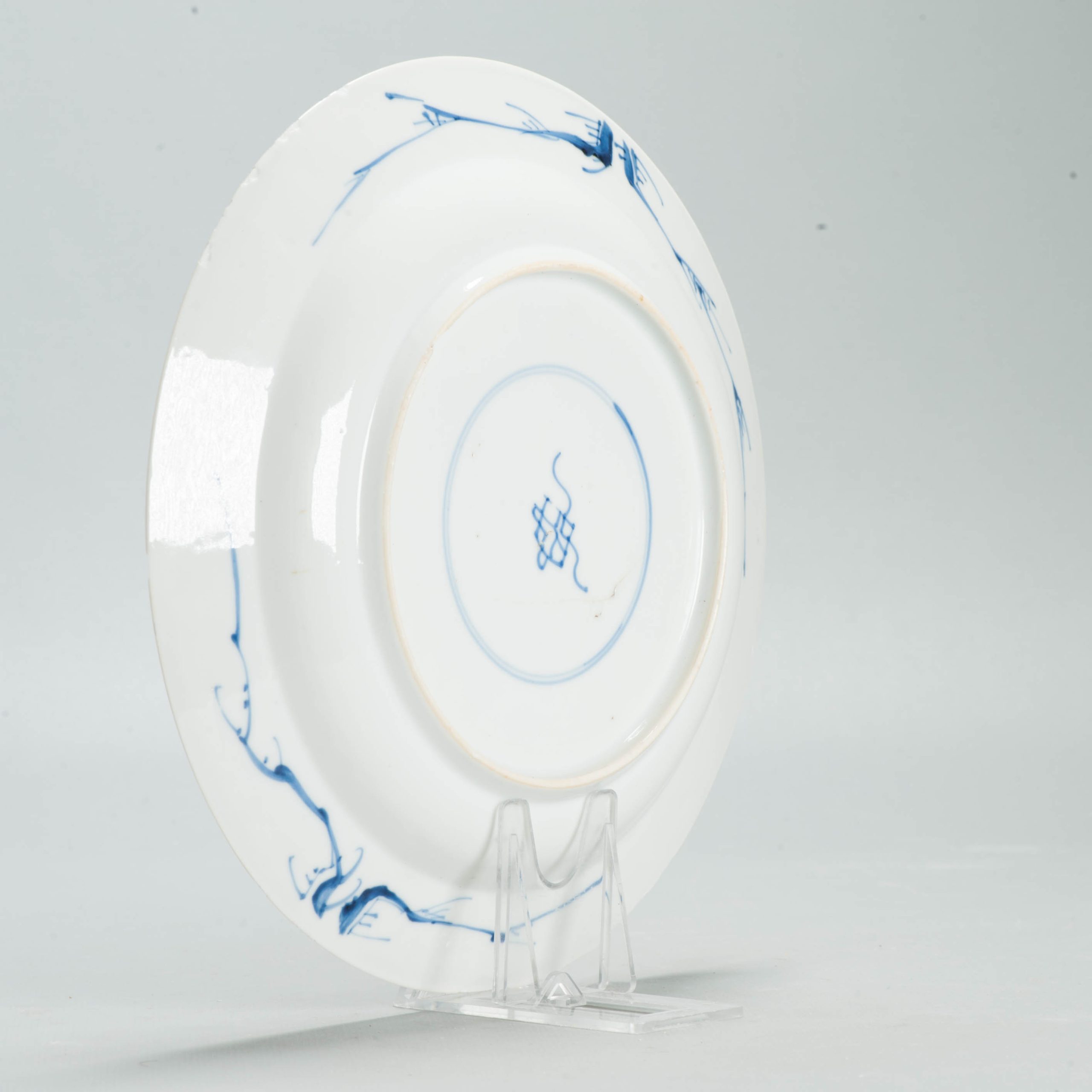 Antique Chinese Porcelain Kangxi Period Plate Dish Ducks Flowers Marked - 图片 9